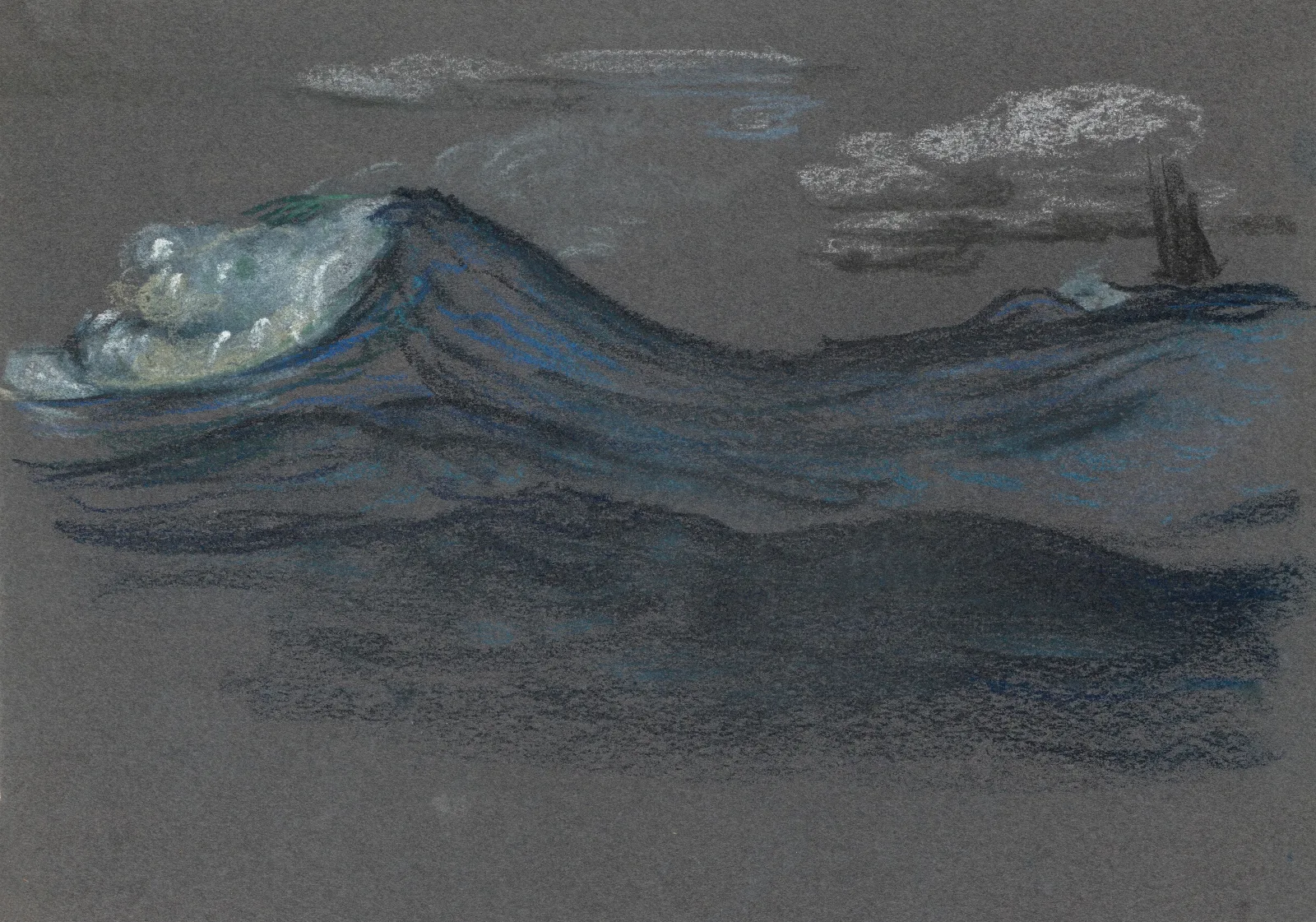 Ocean Swells Wall Art by Arthur Bowen Davies - Canvas Print