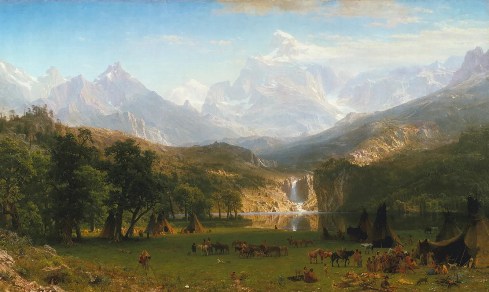 The Rocky Mountains Landers Peak Wall Art by Albert Bierstadt - Canvas Print