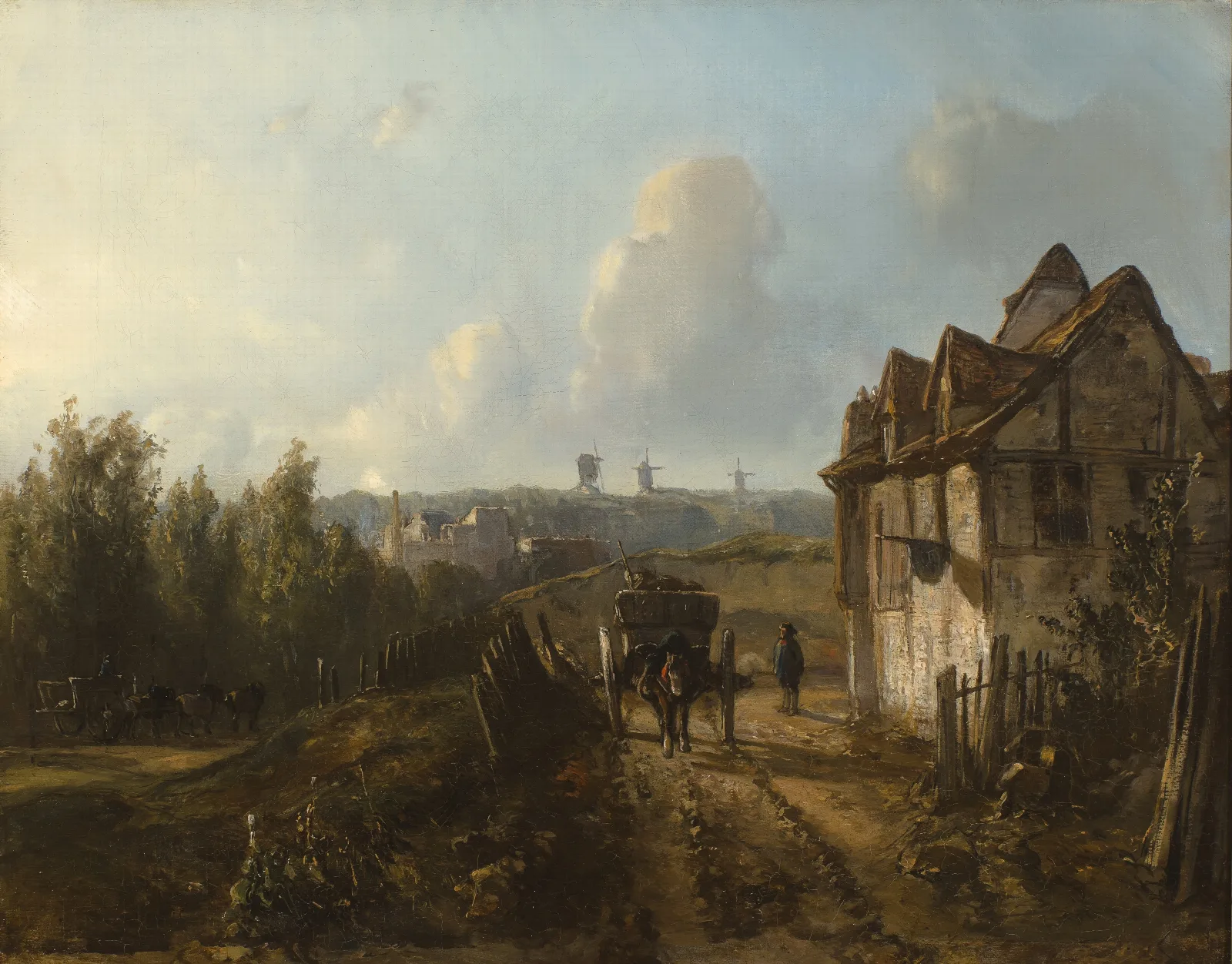 View On Monmartre Wall Art by Johan Barthold Jongkind - Canvas Print