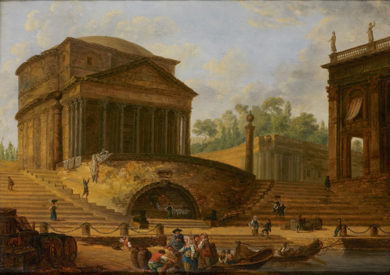 Roman Capriccio 2 Wall Art by Hubert Robert - Canvas Print