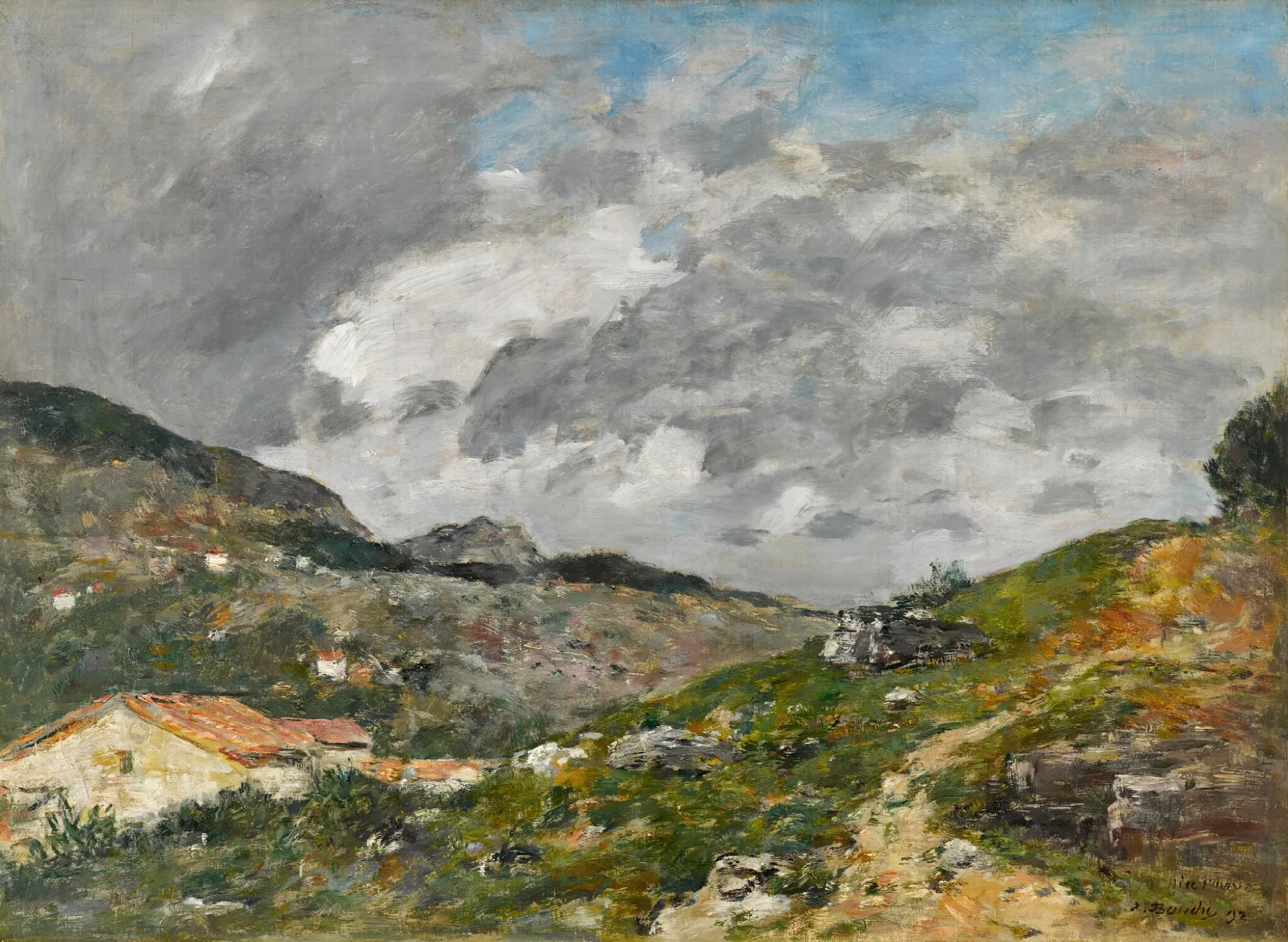 Montagnes Environs De Nice Wall Art by Eugène Boudin - Canvas Print
