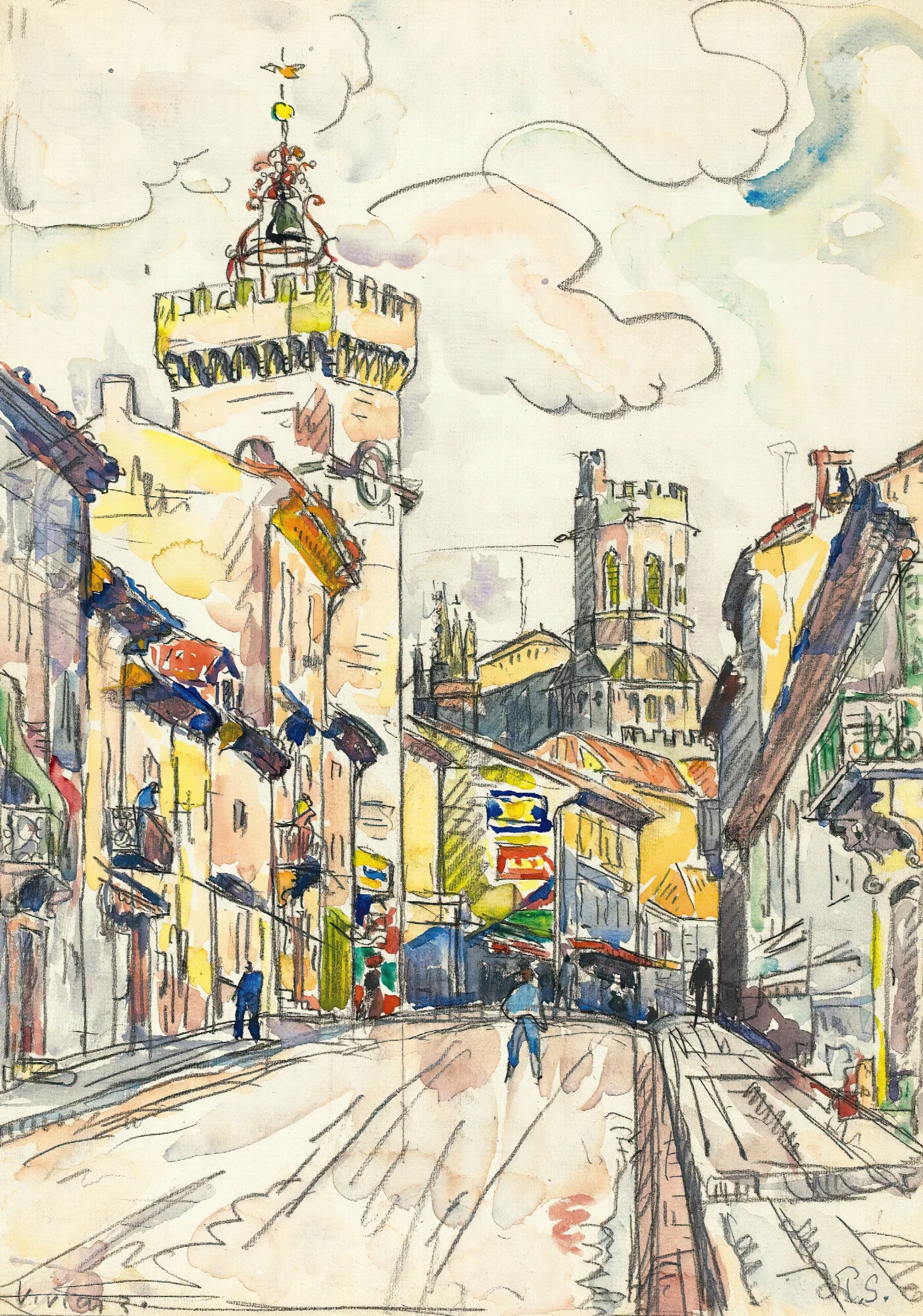 Viviers Wall Art by Paul Signac - Canvas Print