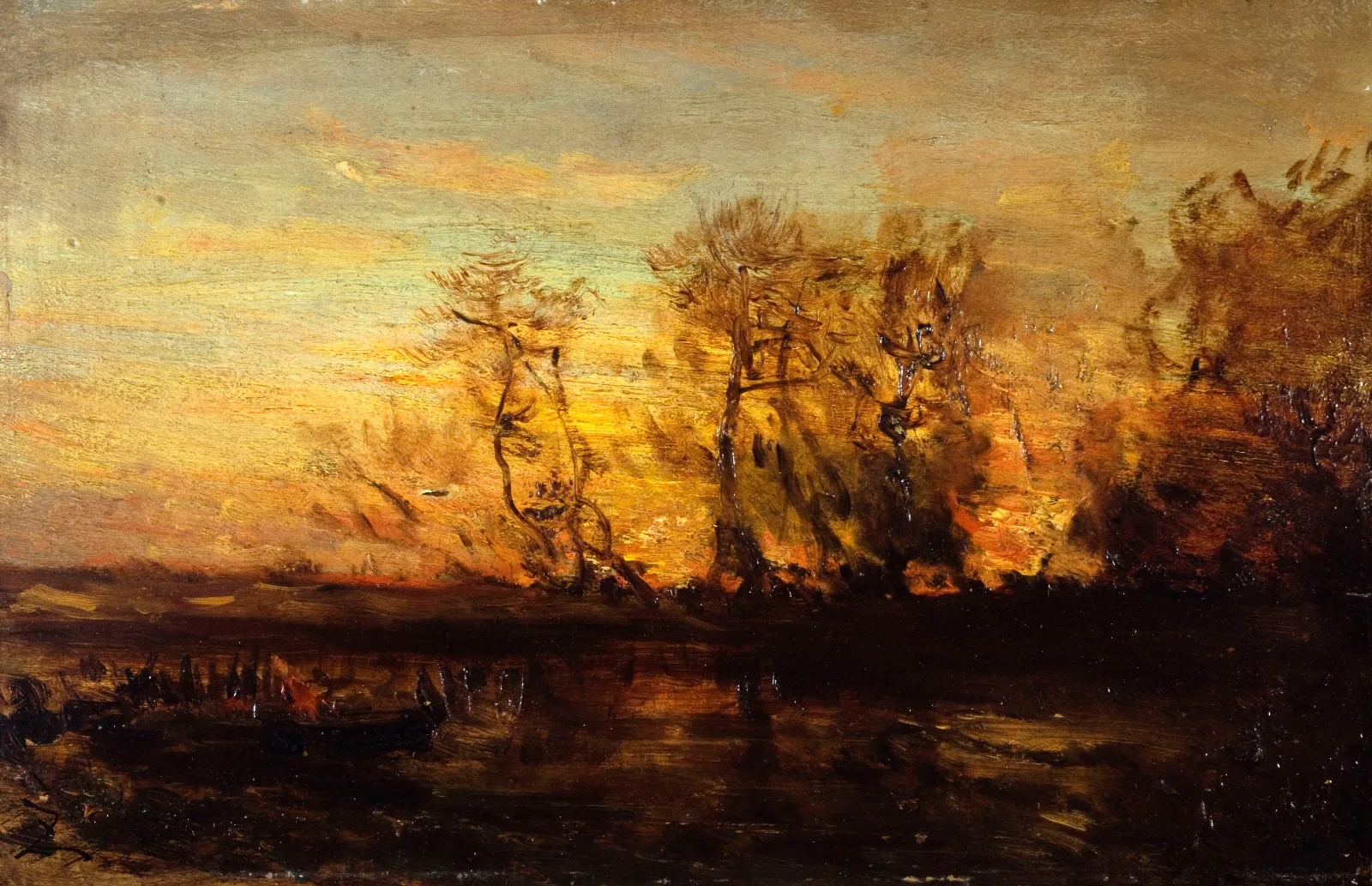 Coucher De Soleil Wall Art by Félix Ziem - Canvas Print