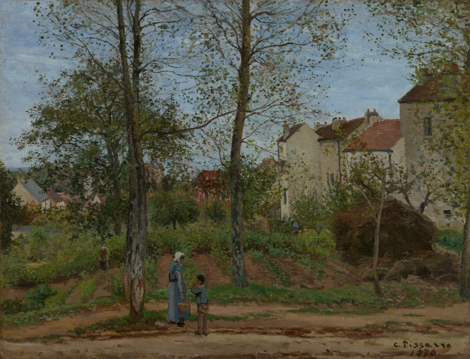Landscape At Louveciennes Wall Art by Camille Pissarro - Canvas Print