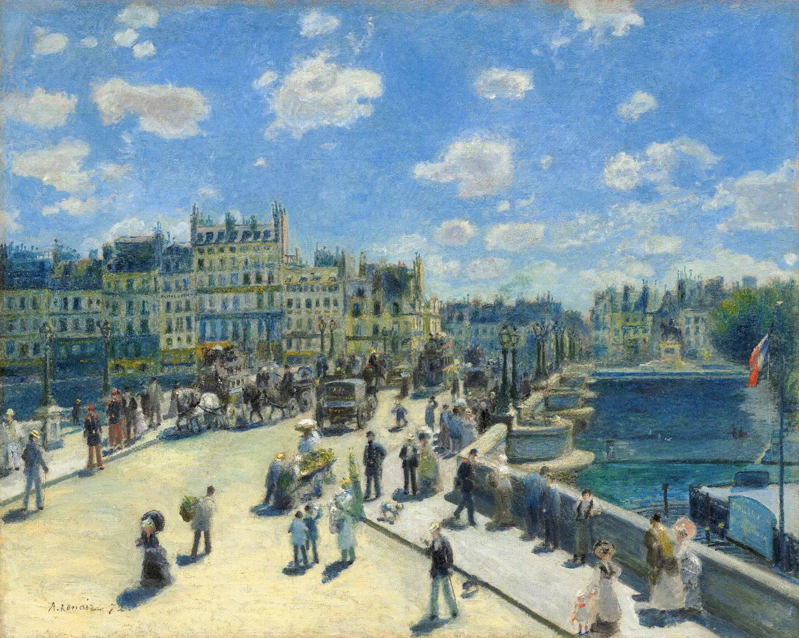 Pont Neuf Paris Wall Art by Pierre-Auguste Renoir - Canvas Print
