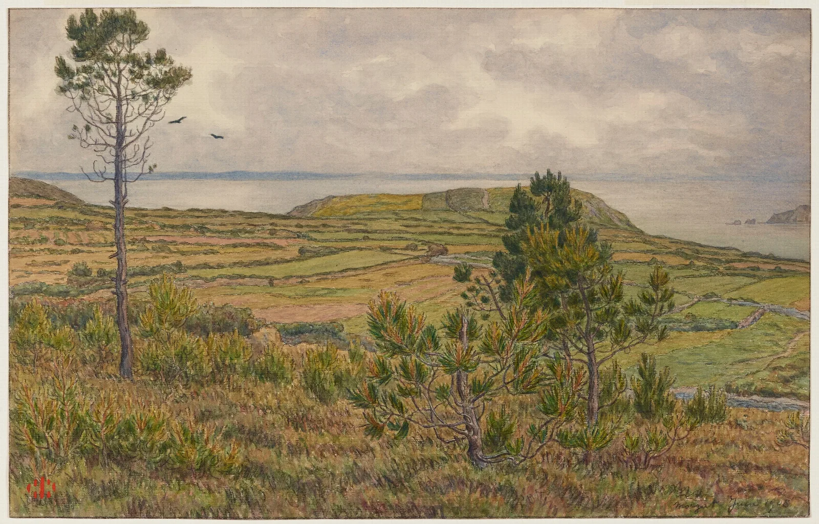 Baie De Douarnenez Morgat Wall Art by Henri Rivière - Canvas Print