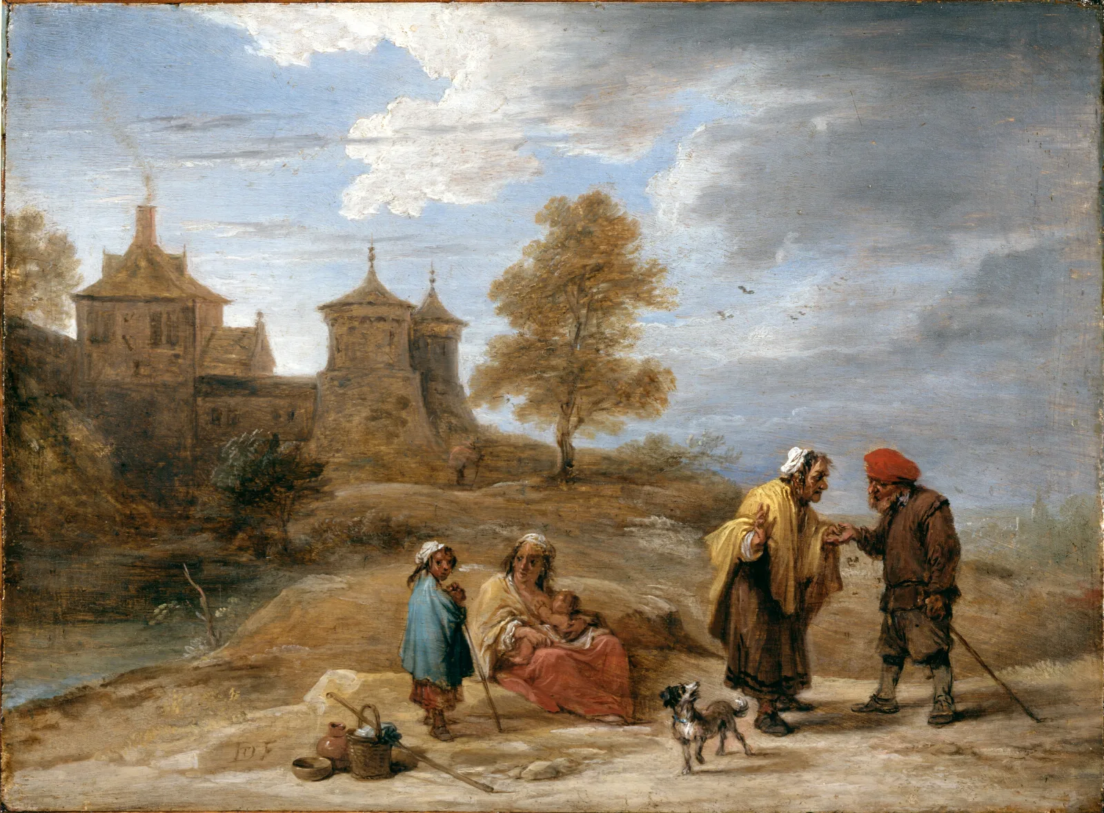 Gypsies In A Landscape Wall Art by David Teniers The Younger - Canvas Print