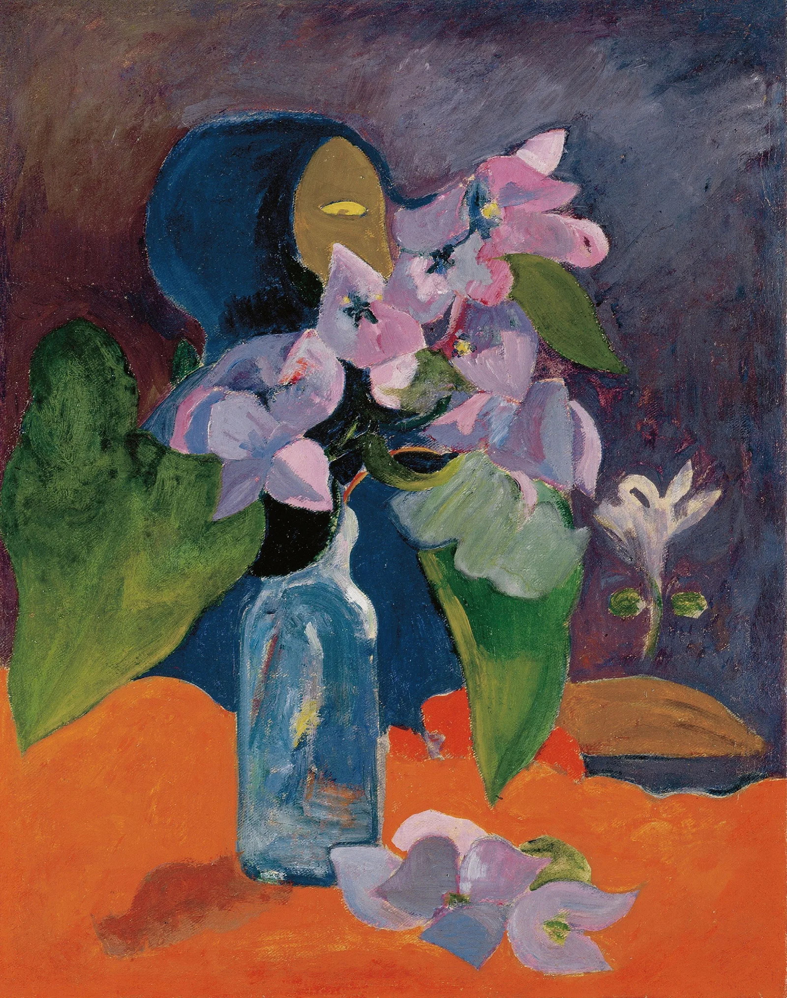 Still Life With Flowers And Idol Wall Art by Paul Gauguin - Canvas Print