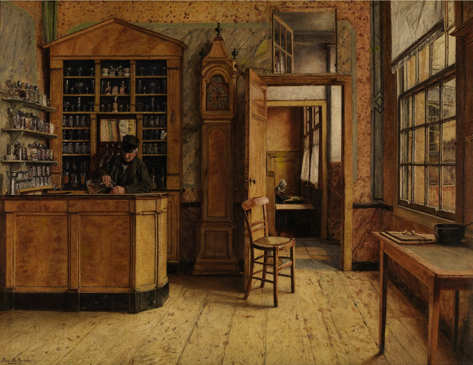 The Old Inn Het Loodshuis In Antwerp Wall Art by Henri de Braekeleer - Canvas Print