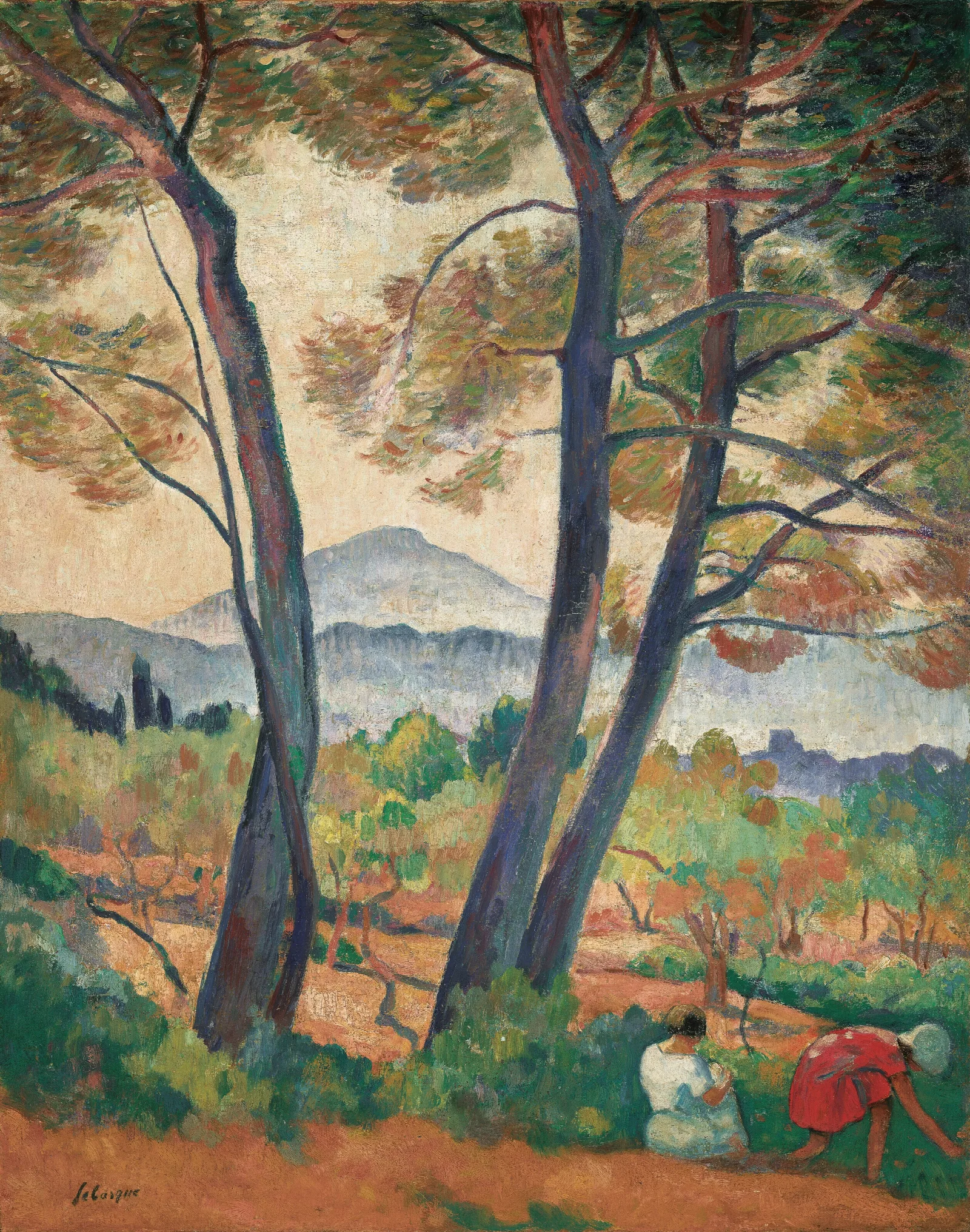 Sanary Vue Sur Le Cap Sicie Wall Art by Henri Lebasque - Canvas Print
