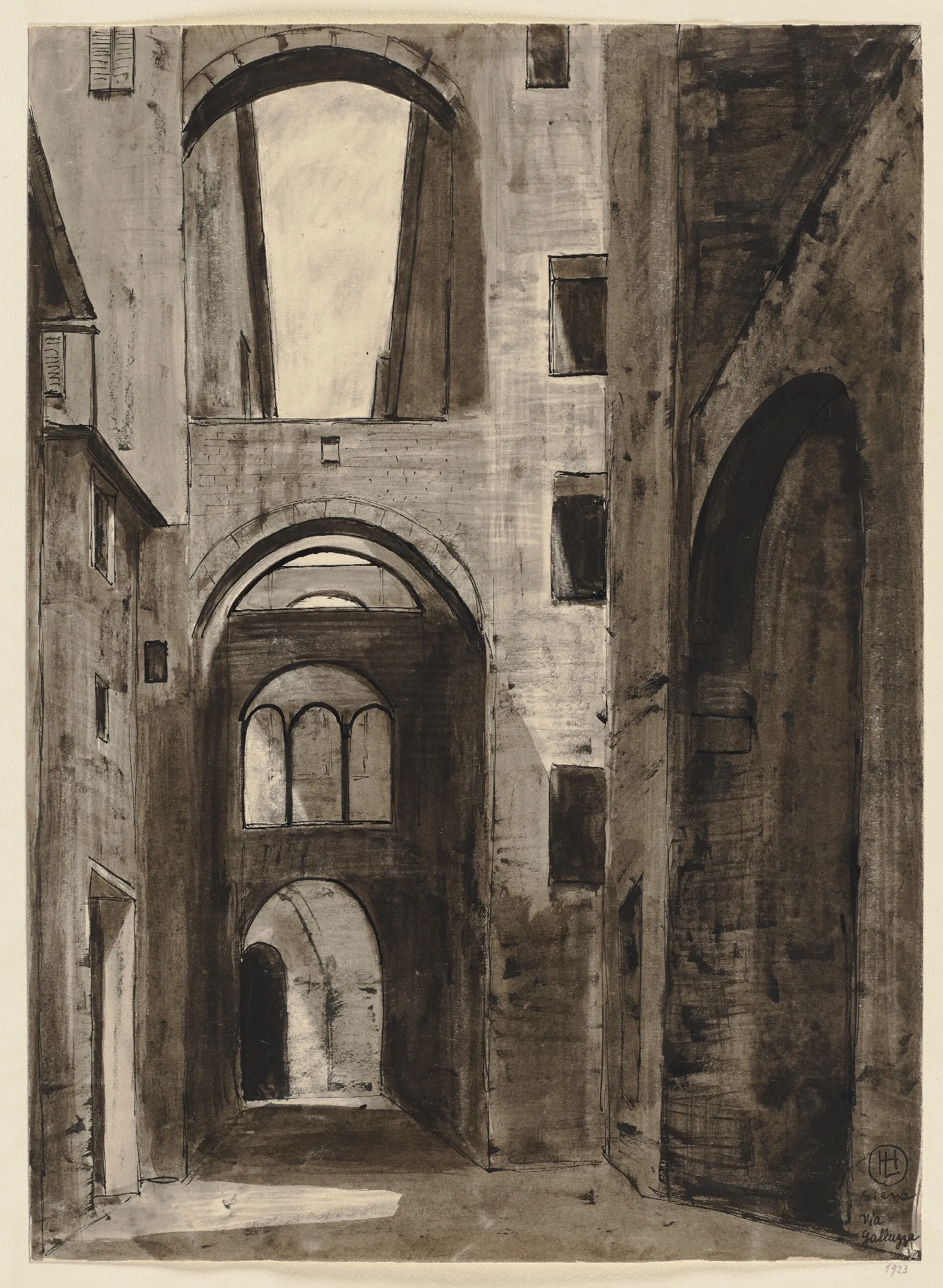 Via Galluzza Siena Wall Art by Hermann Lismann - Canvas Print