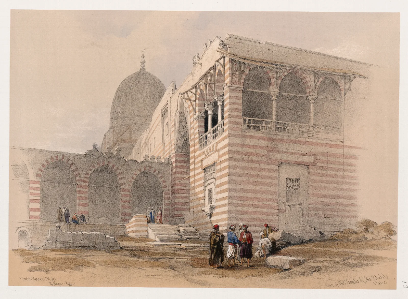 One Of The Tombs Of The Caliphs Cairo Wall Art by David Roberts - Canvas Print