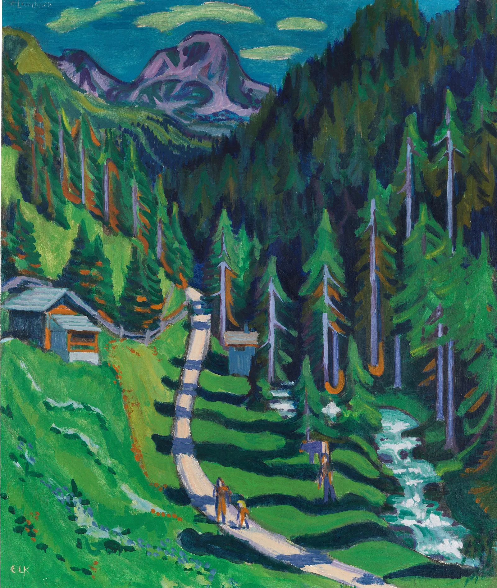 Sertigweg Wall Art by Ernst Ludwig Kirchner - Canvas Print