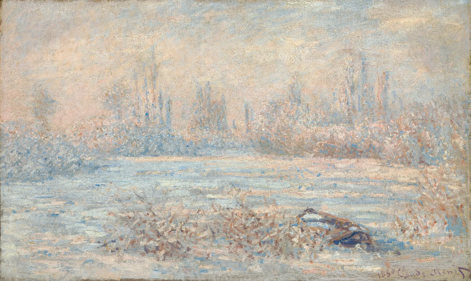 Le Givre Wall Art by Claude Monet - Canvas Print