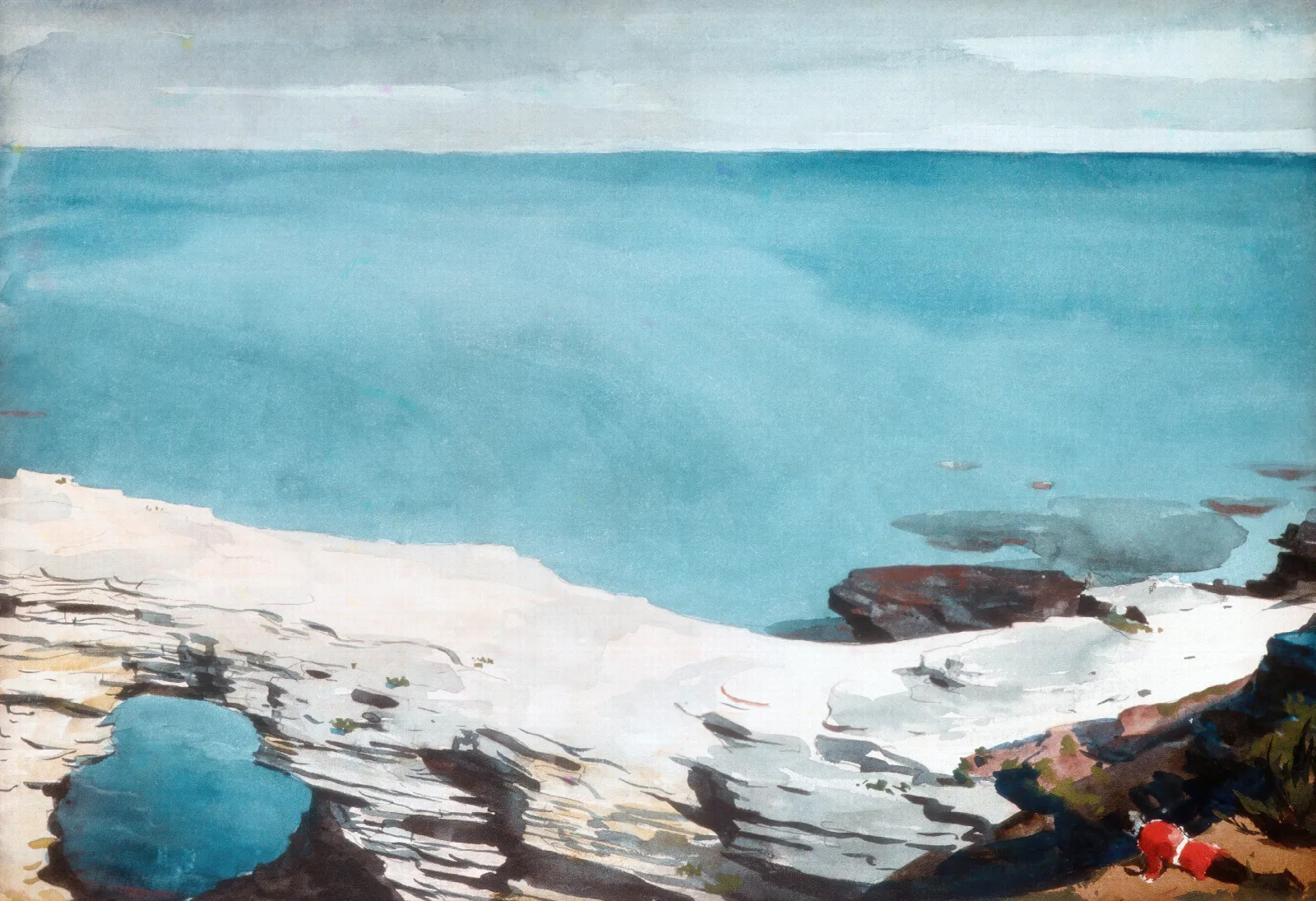 Natural Bridge Bermuda Wall Art by Winslow Homer - Canvas Print