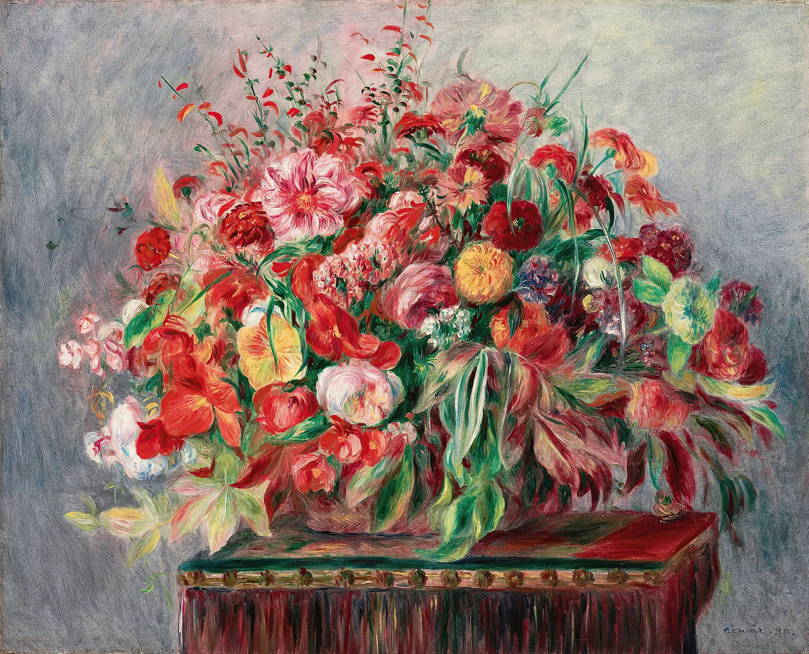Corbeille De Fleurs Wall Art by Pierre-Auguste Renoir - Canvas Print
