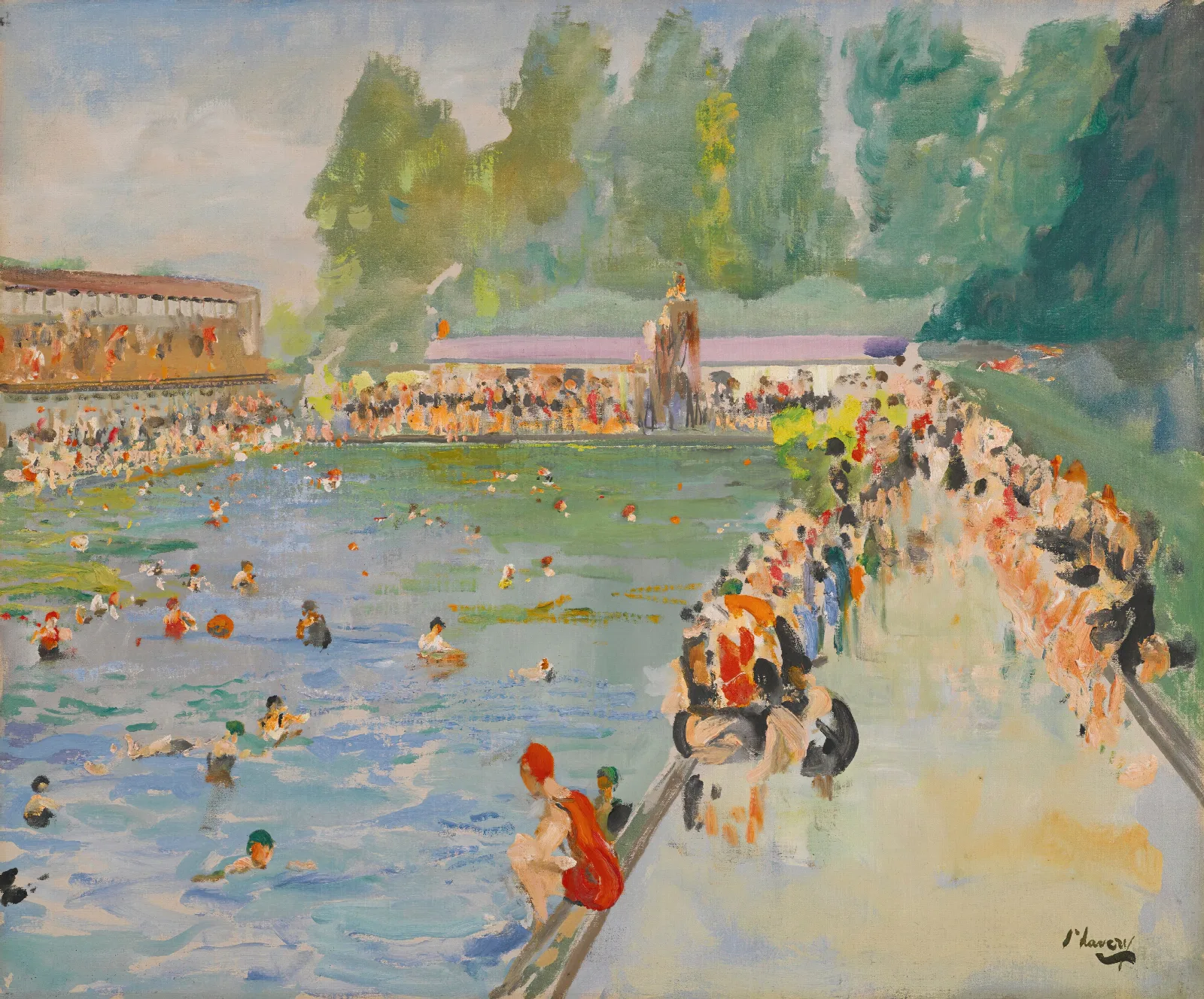 Chiswick Baths Wall Art by Sir John Lavery - Canvas Print