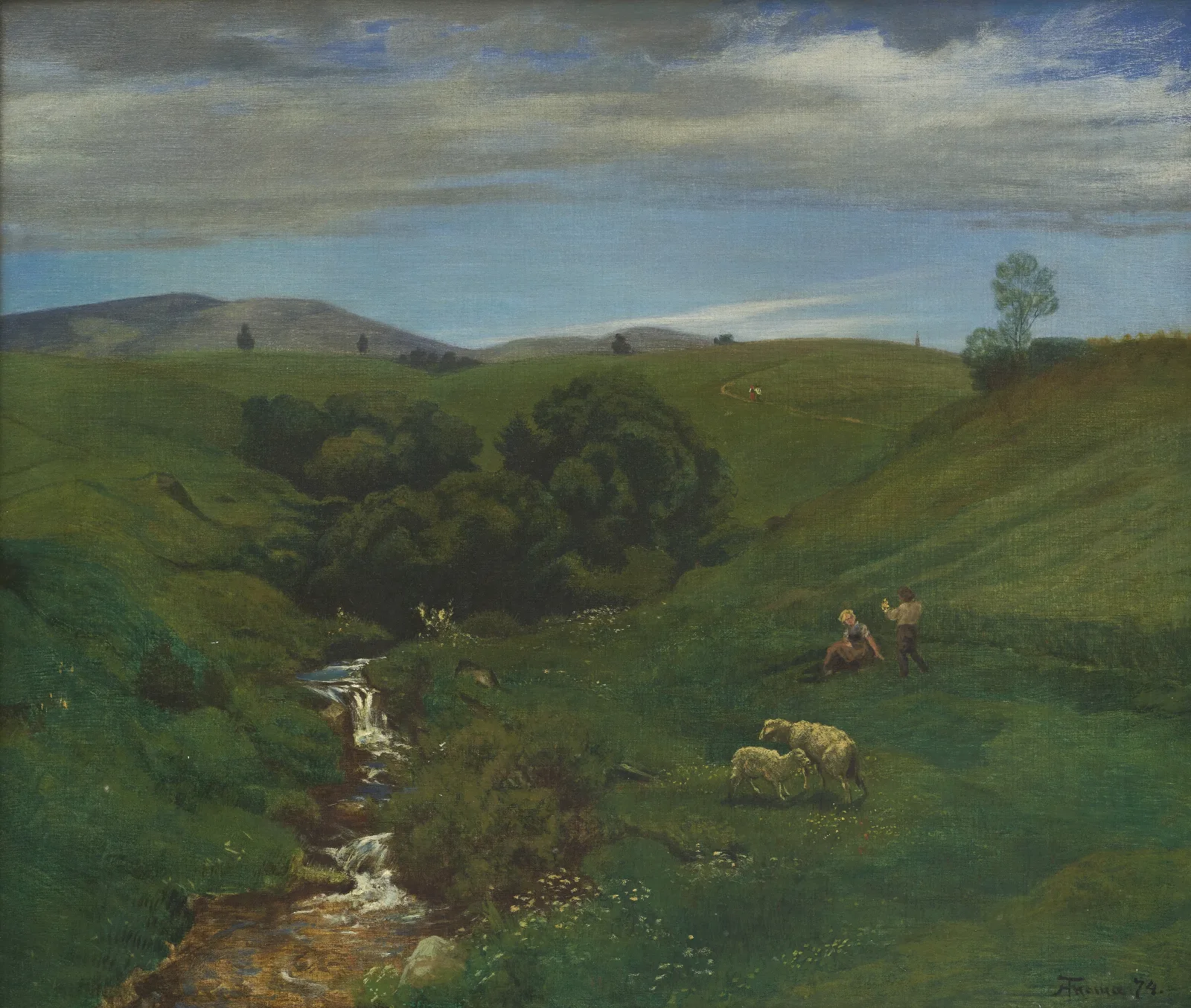 Black Forest Meadow Near Bernau Wall Art by Hans Thoma - Canvas Print