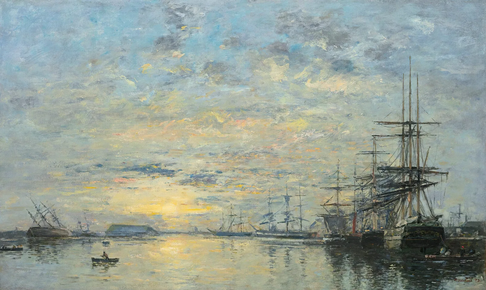 Le Havre Bassin De Leure Wall Art by Eugène Boudin - Canvas Print