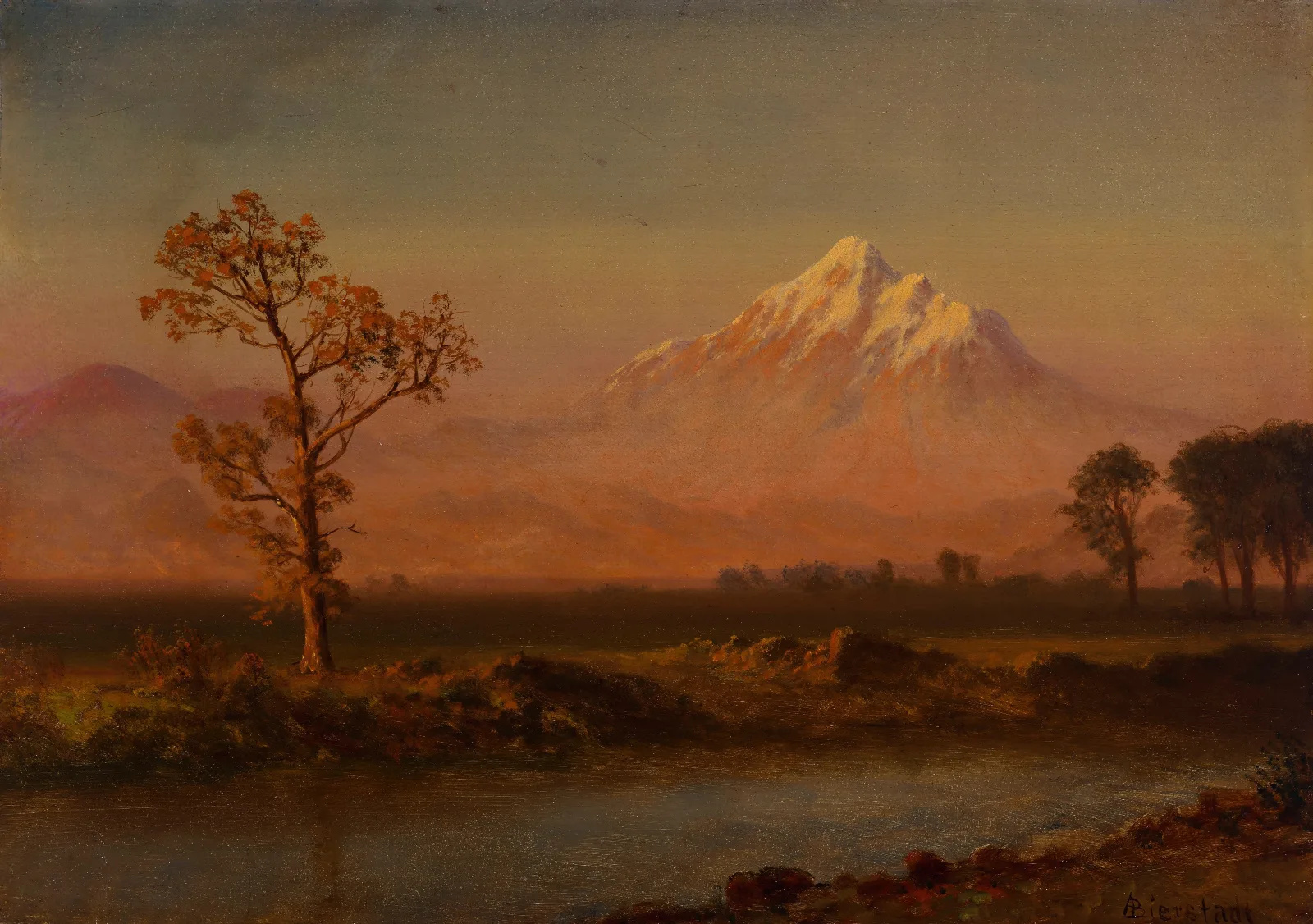 Mount Hood Wall Art by Albert Bierstadt - Canvas Print