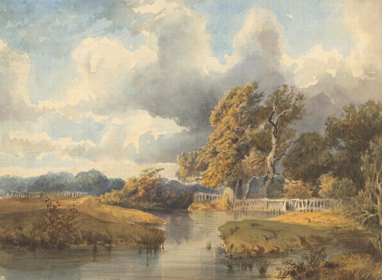 Lake In A Swiss Park Wall Art by Ladislav Mednyánszky - Canvas Print