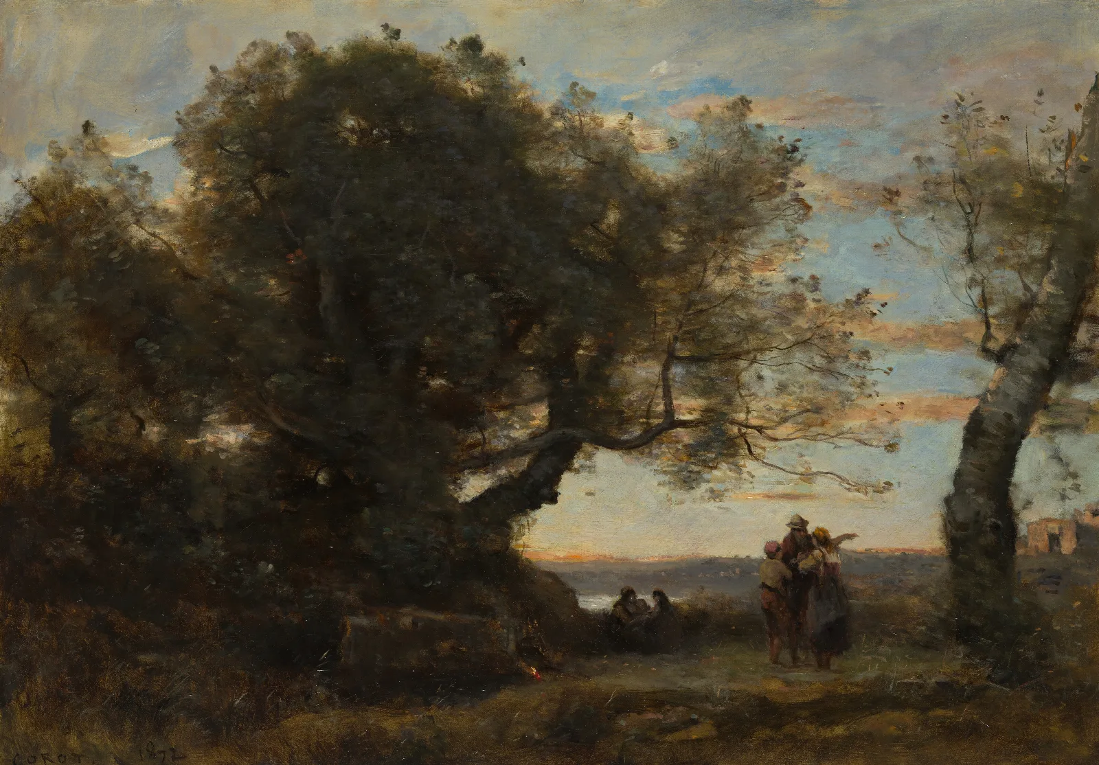 The Gypsies Wall Art by Jean-Baptiste-Camille Corot - Canvas Print