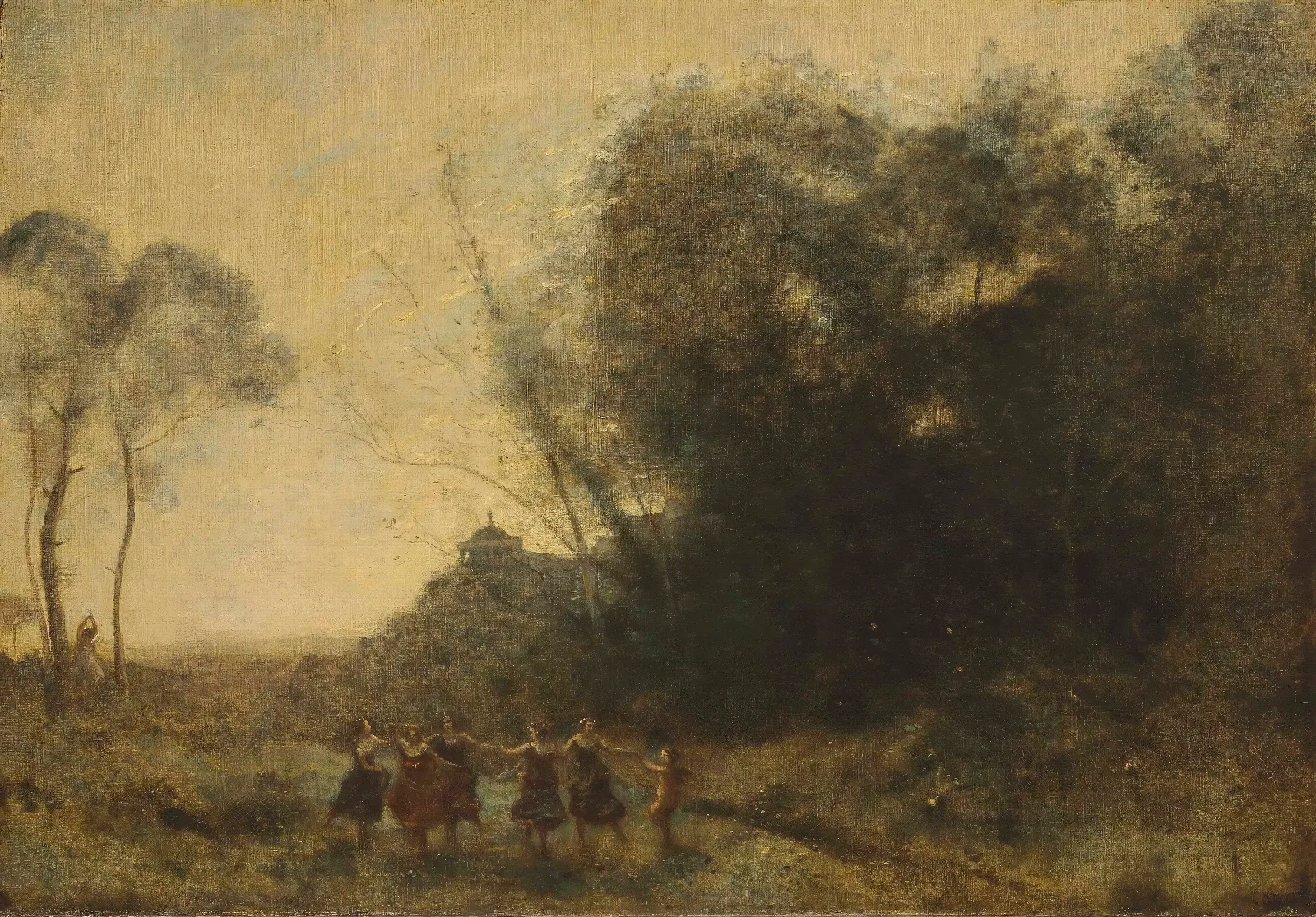 Ronde De Nymphes Wall Art by Jean-Baptiste-Camille Corot - Canvas Print