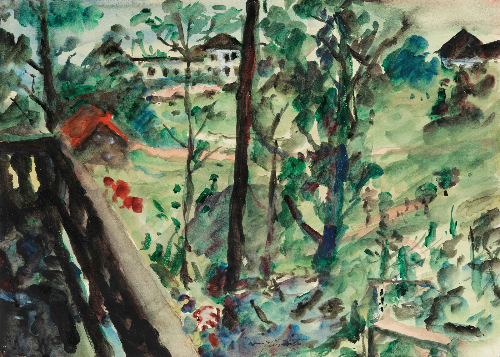 Blick Von Einem Balkon In Richtung Walchensee Wall Art by Lovis Corinth - Canvas Print