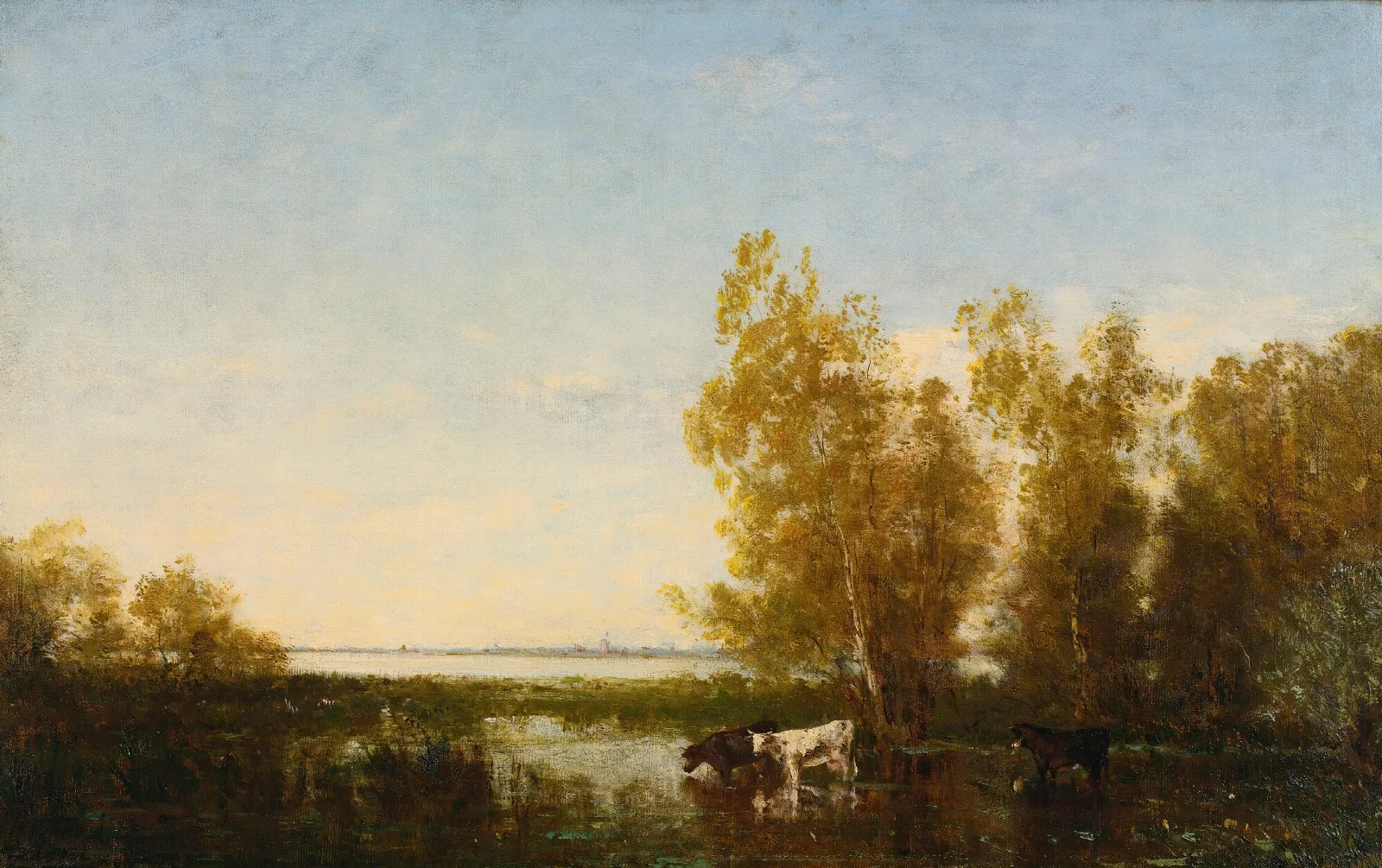 Paysage Hollandaise Wall Art by Félix Ziem - Canvas Print