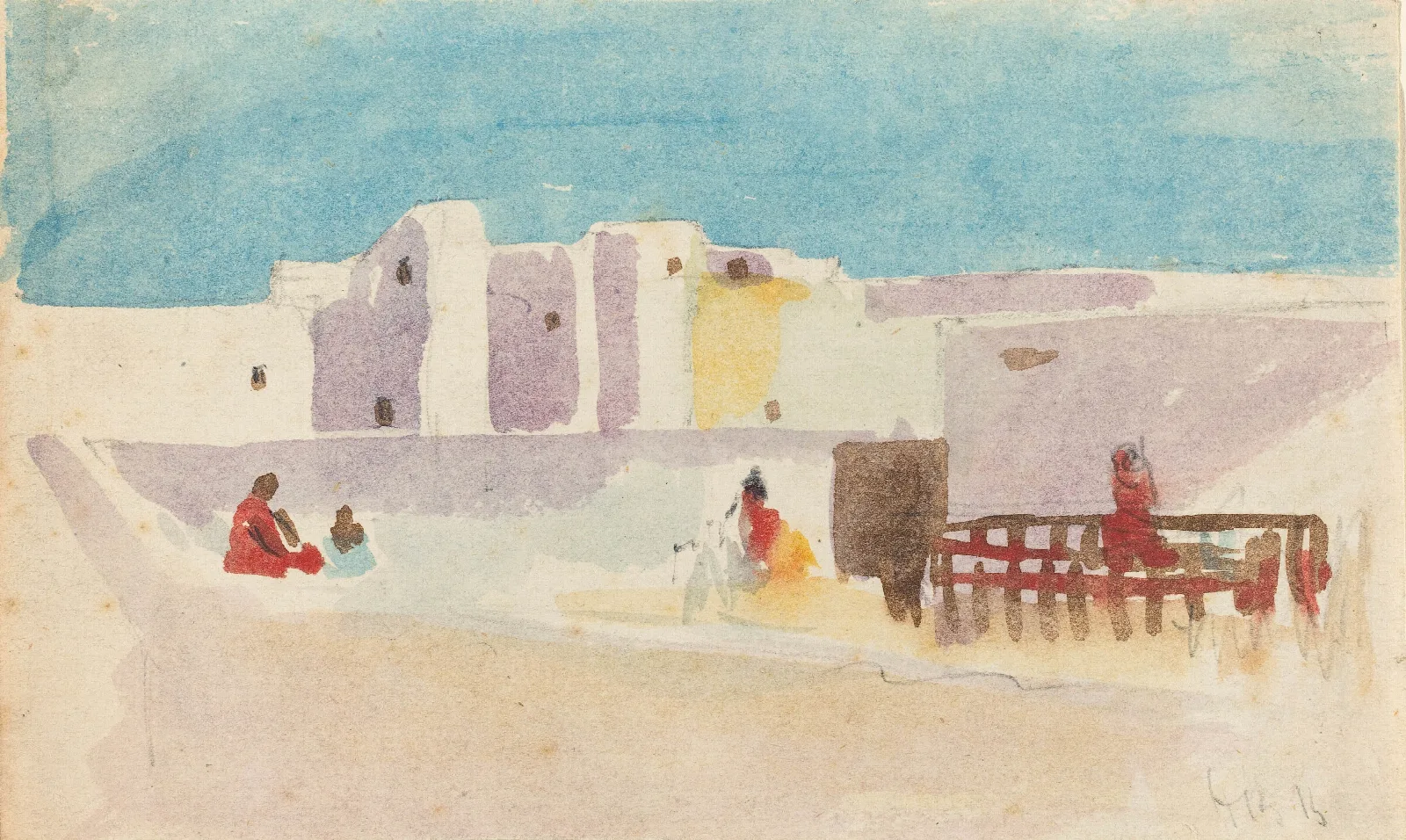 Walls Of A North African City Wall Art by Hercules Brabazon Brabazon - Canvas Print
