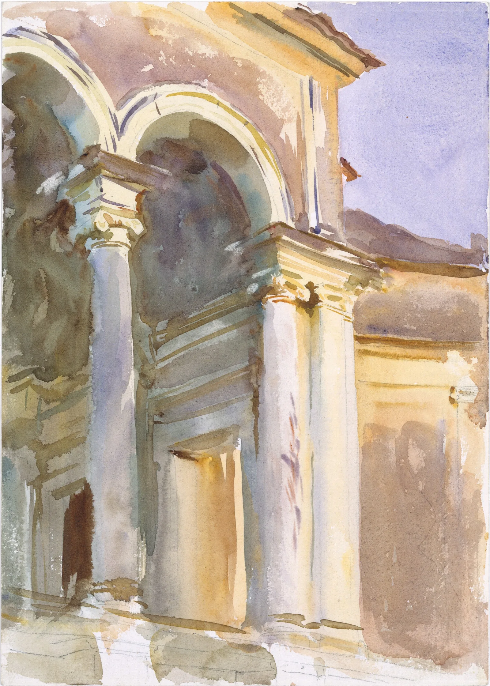 Loggia Villa Giulia Rome Wall Art by John Singer Sargent - Canvas Print