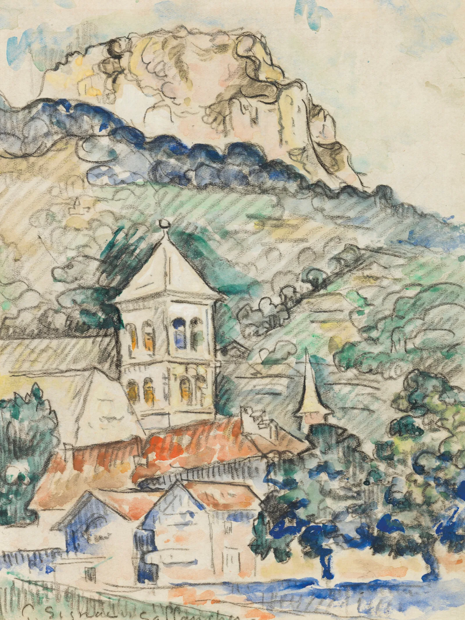 Sallanches La Dent De Warens Wall Art by Paul Signac - Canvas Print