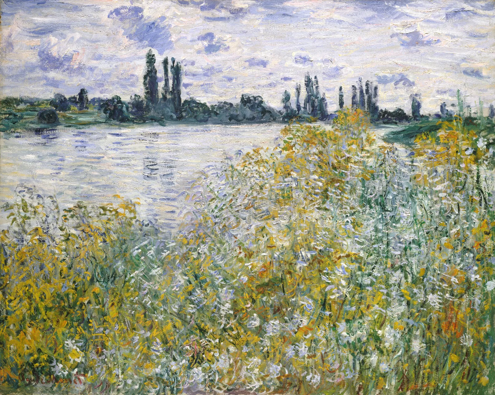 Ile Aux Fleurs Near Vetheuil Wall Art by Claude Monet - Canvas Print