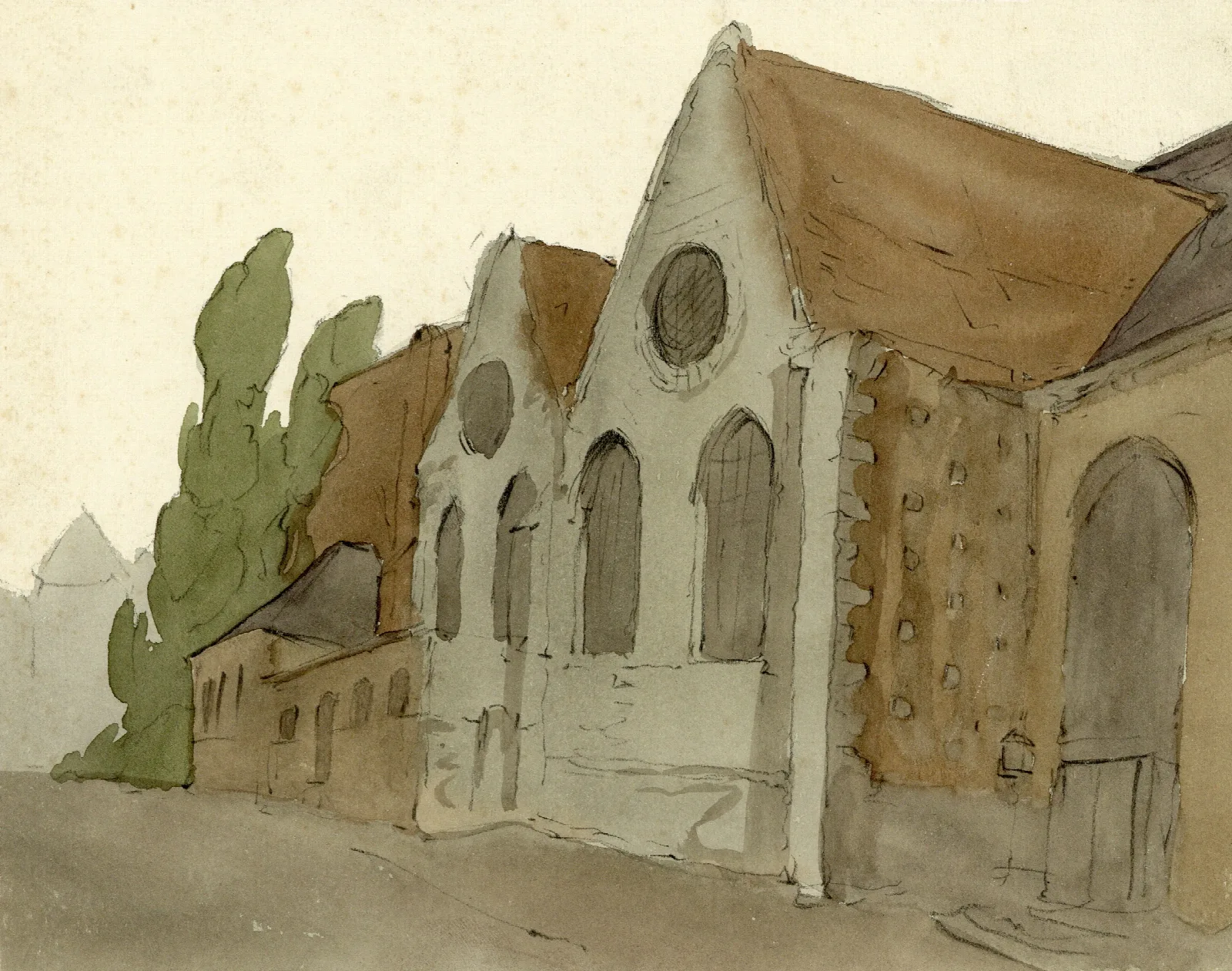 Achterzijde Kerk Wall Art by Alfred Ost - Canvas Print
