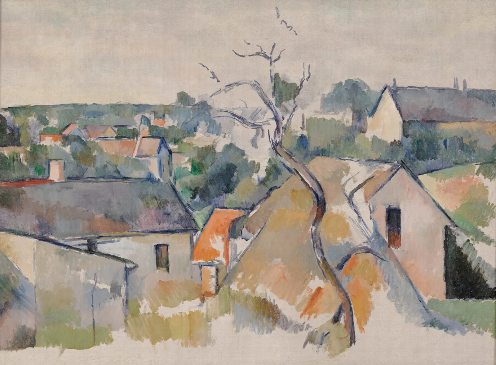 The Rooftops Wall Art by Paul Cézanne - Canvas Print