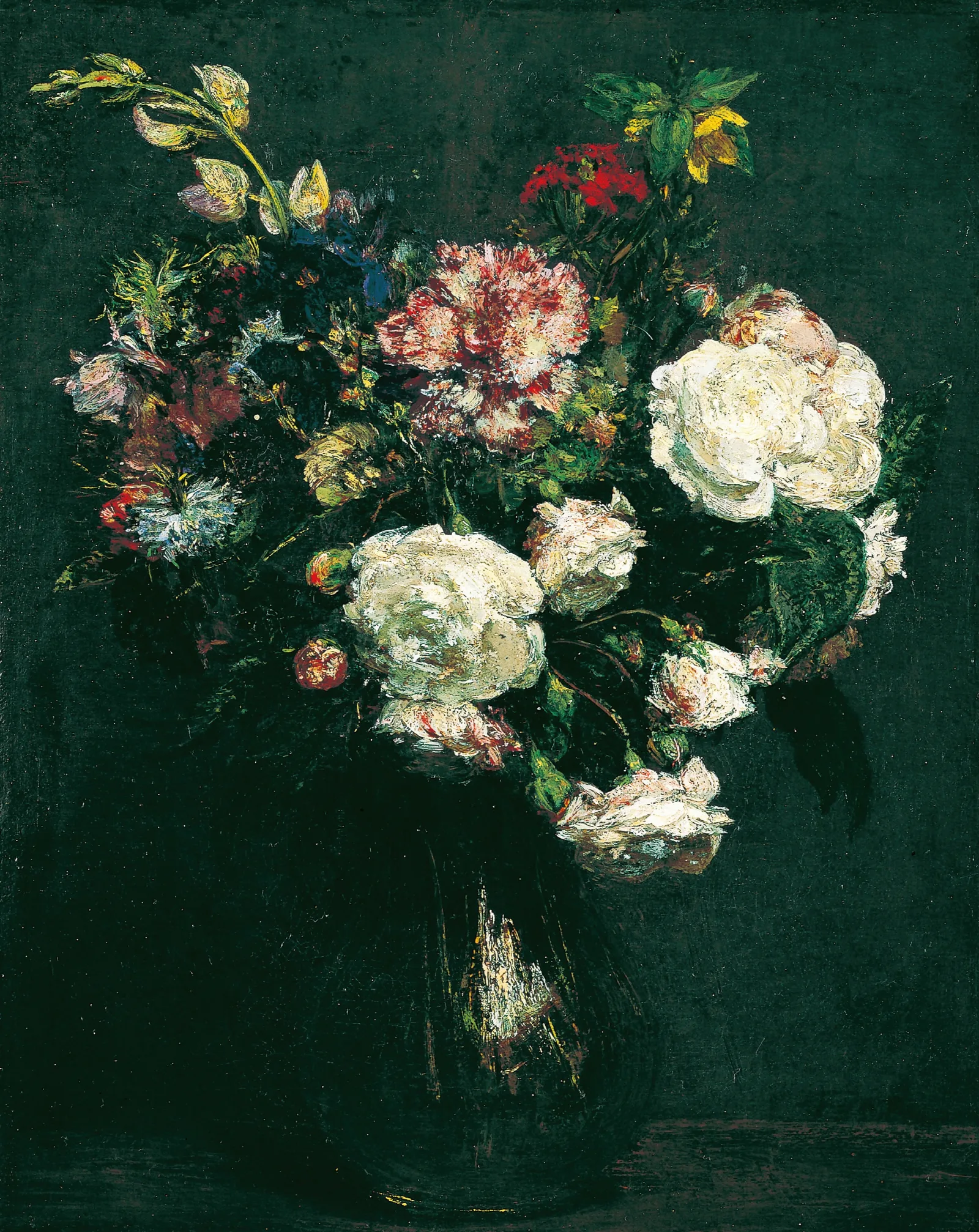 Vase Of Flowers 11 Wall Art by Henri Fantin-Latour - Canvas Print