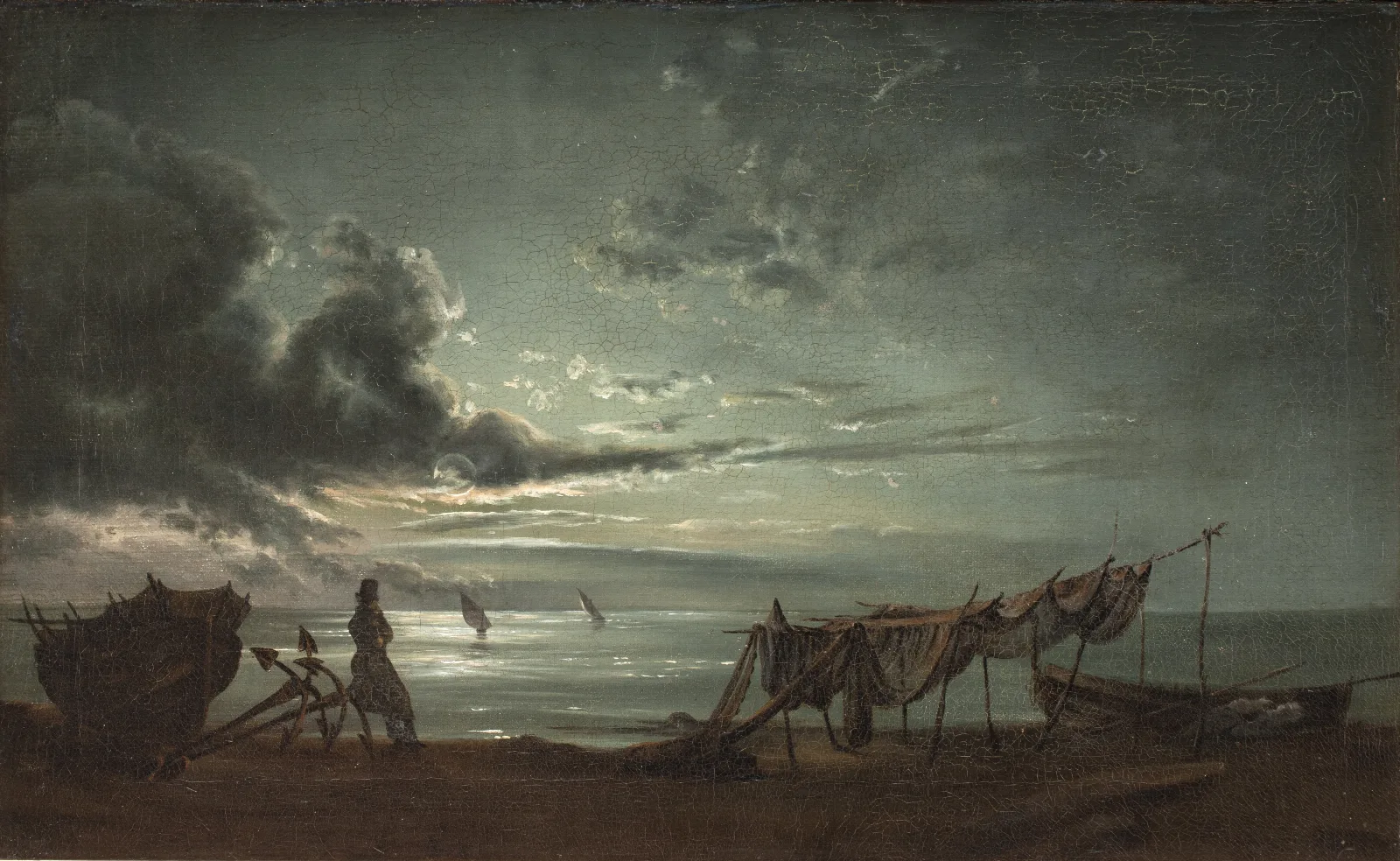 The Gulf Of Naples Moonlight Wall Art by Johan Christian Dahl - Canvas Print