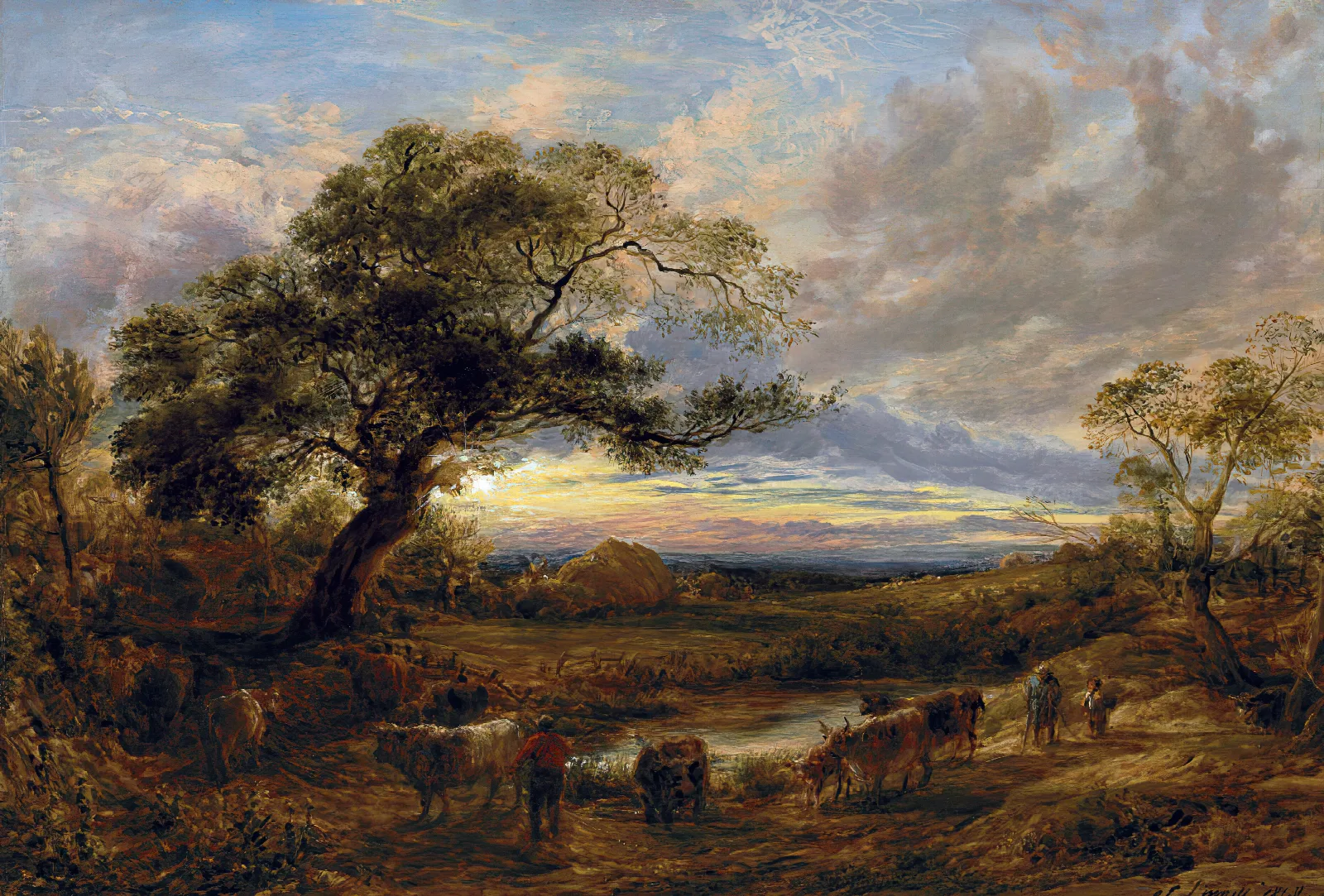 Evening 5 Wall Art by John Linnell - Canvas Print