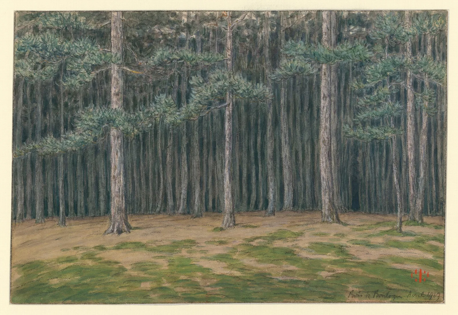 Bois De Boulogne 6 Wall Art by Henri Rivière - Canvas Print