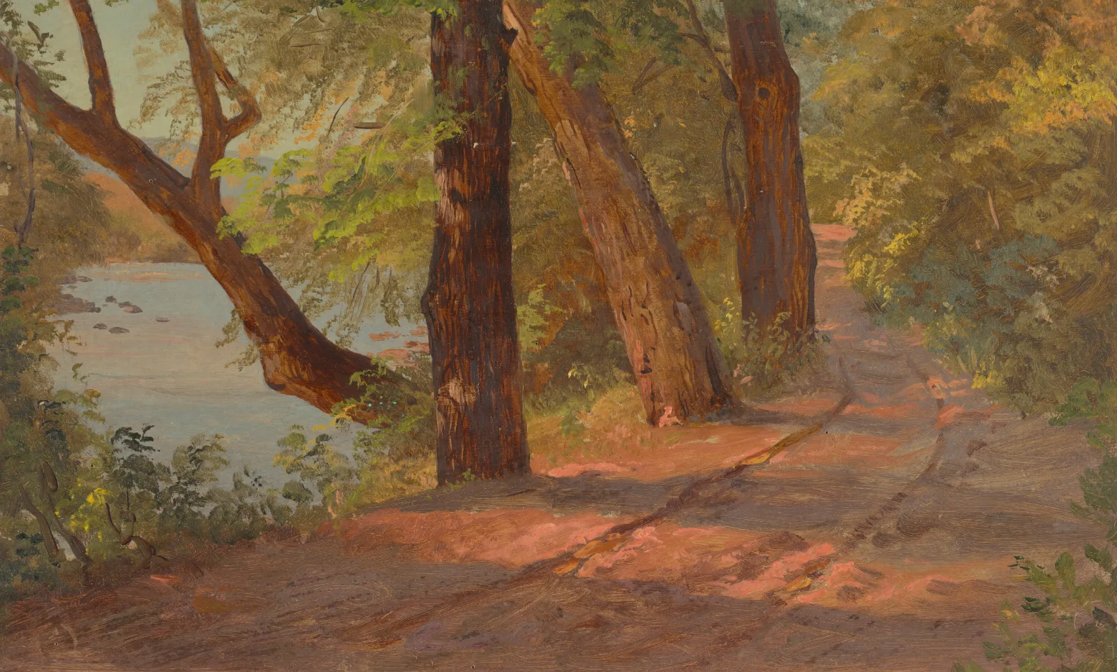 Landscape From North American Road By A Lake Wall Art by Frederic Edwin Church - Canvas Print