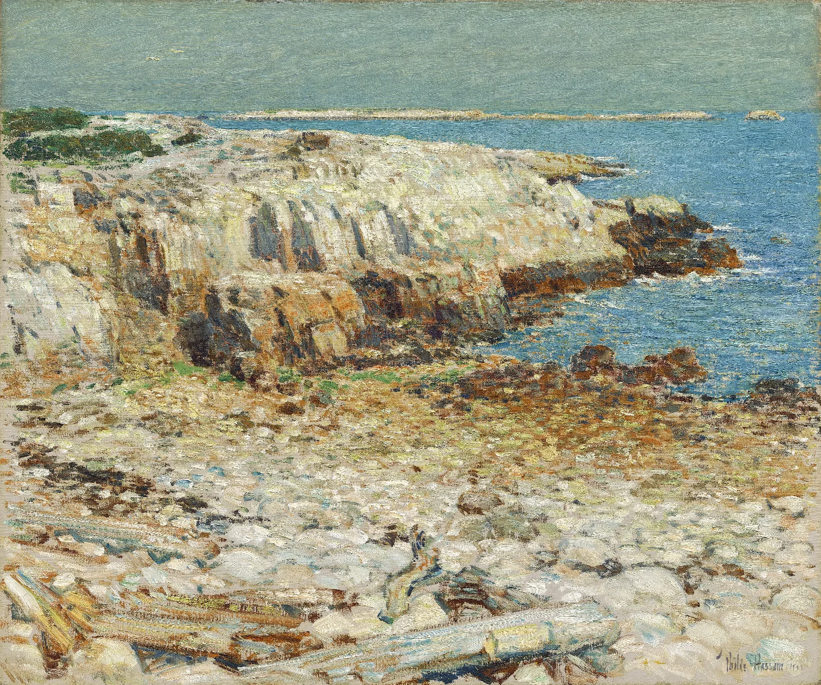 A North East Headland Wall Art by Childe Hassam - Canvas Print