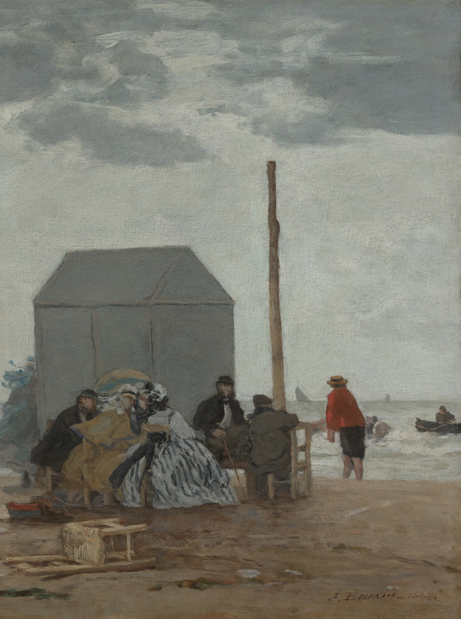 The Beach At Deauville 2 Wall Art by Eugène Boudin - Canvas Print