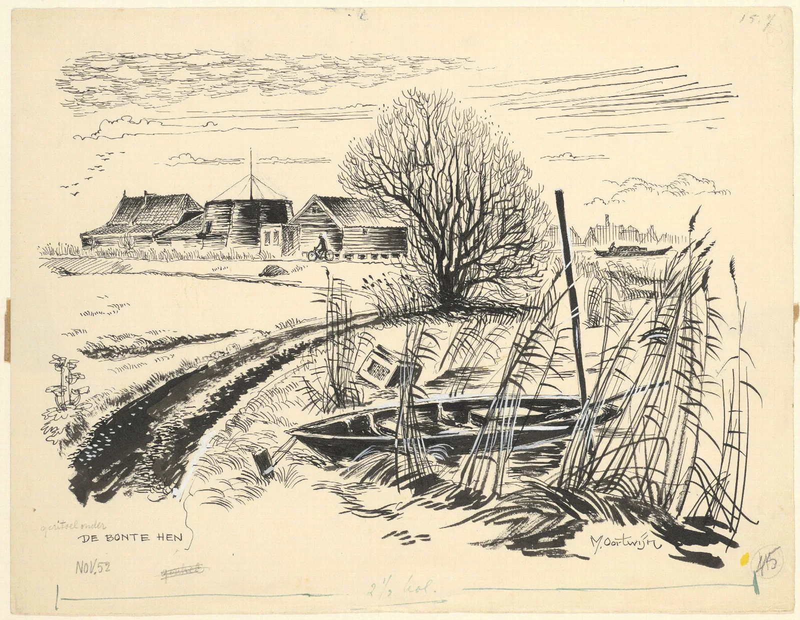 Gezicht Op De Onderbouw Van Molen De Bonte Hen Te Zaandam Wall Art by Maarten Oortwijn - Canvas Print