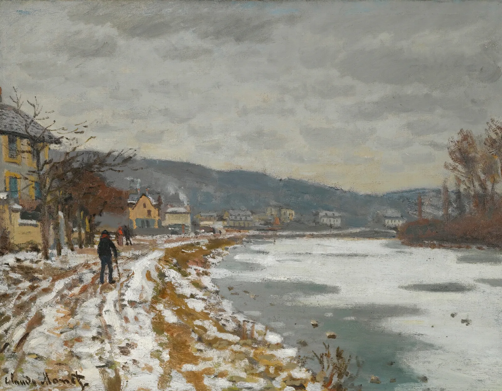La Seine A Bougival 2 Wall Art by Claude Monet - Canvas Print