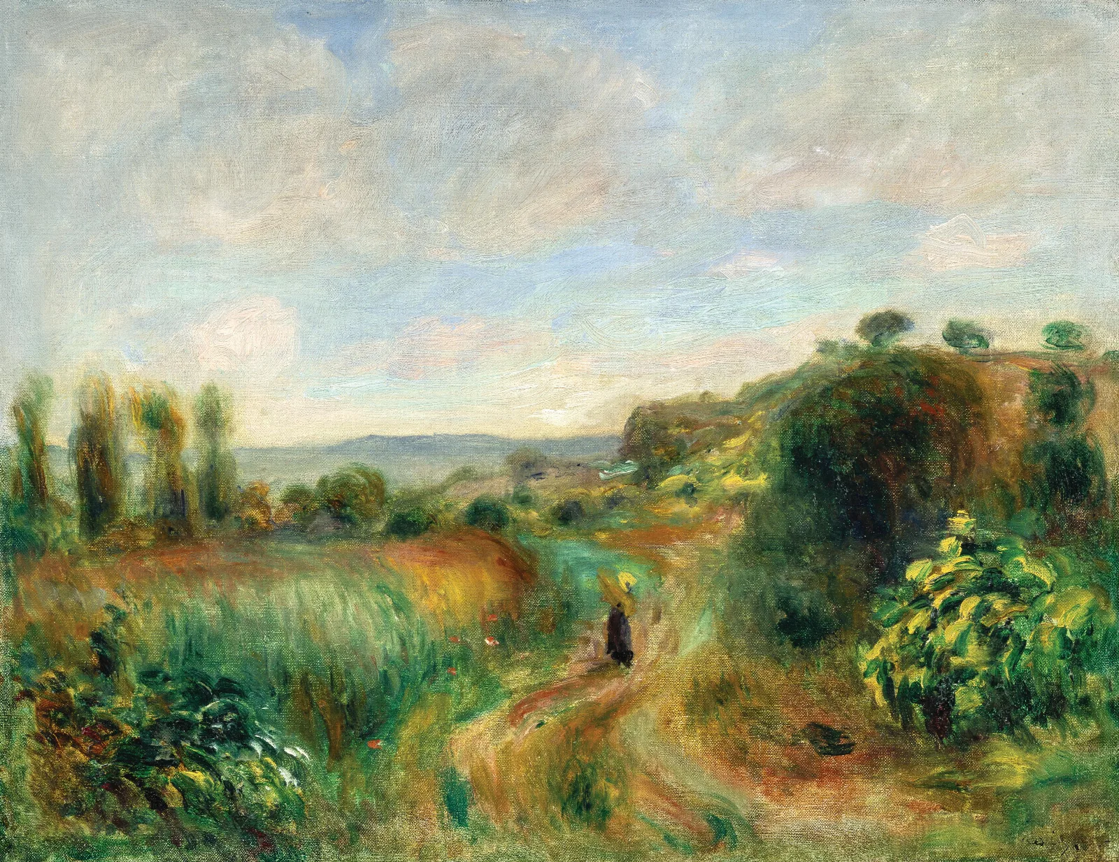 Paysage A Cagnes 2 Wall Art by Pierre-Auguste Renoir - Canvas Print