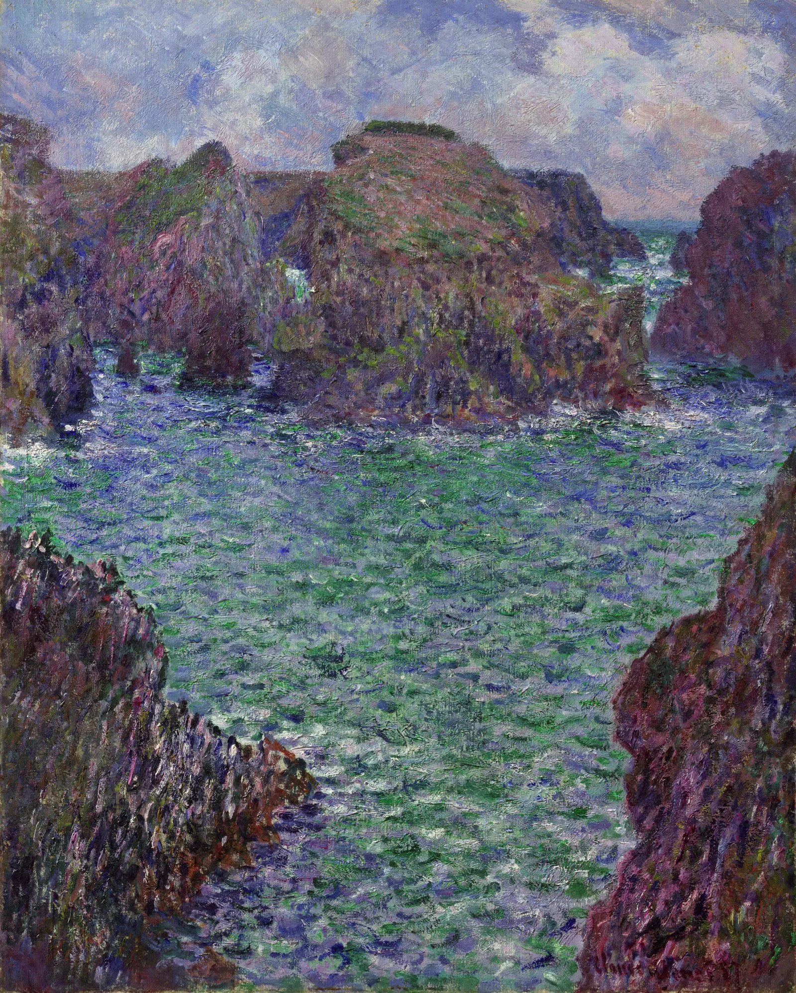 Port Goulphar Belle Ile Wall Art by Claude Monet - Canvas Print