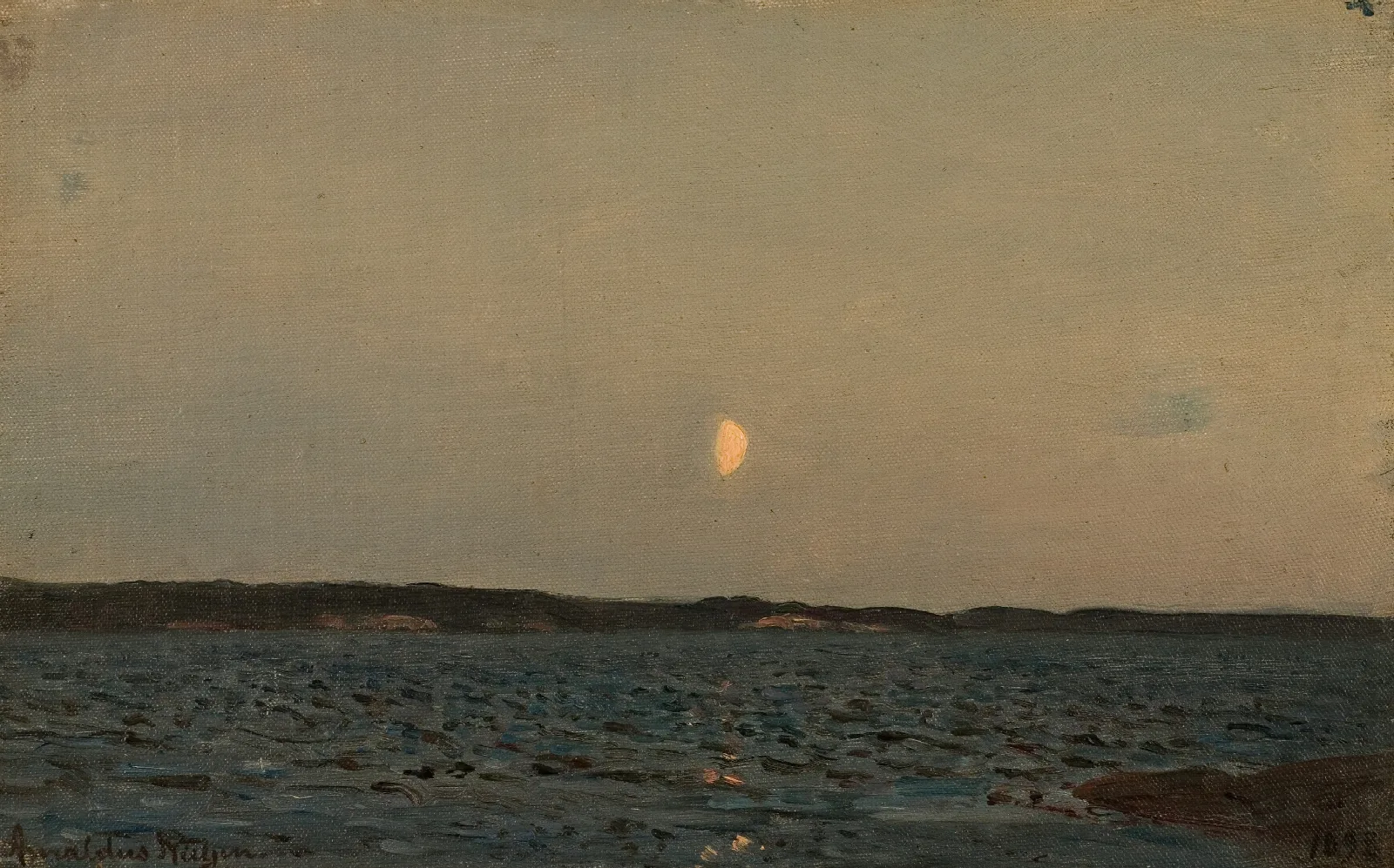 Fjordstudie Wall Art by Amaldus Nielsen - Canvas Print