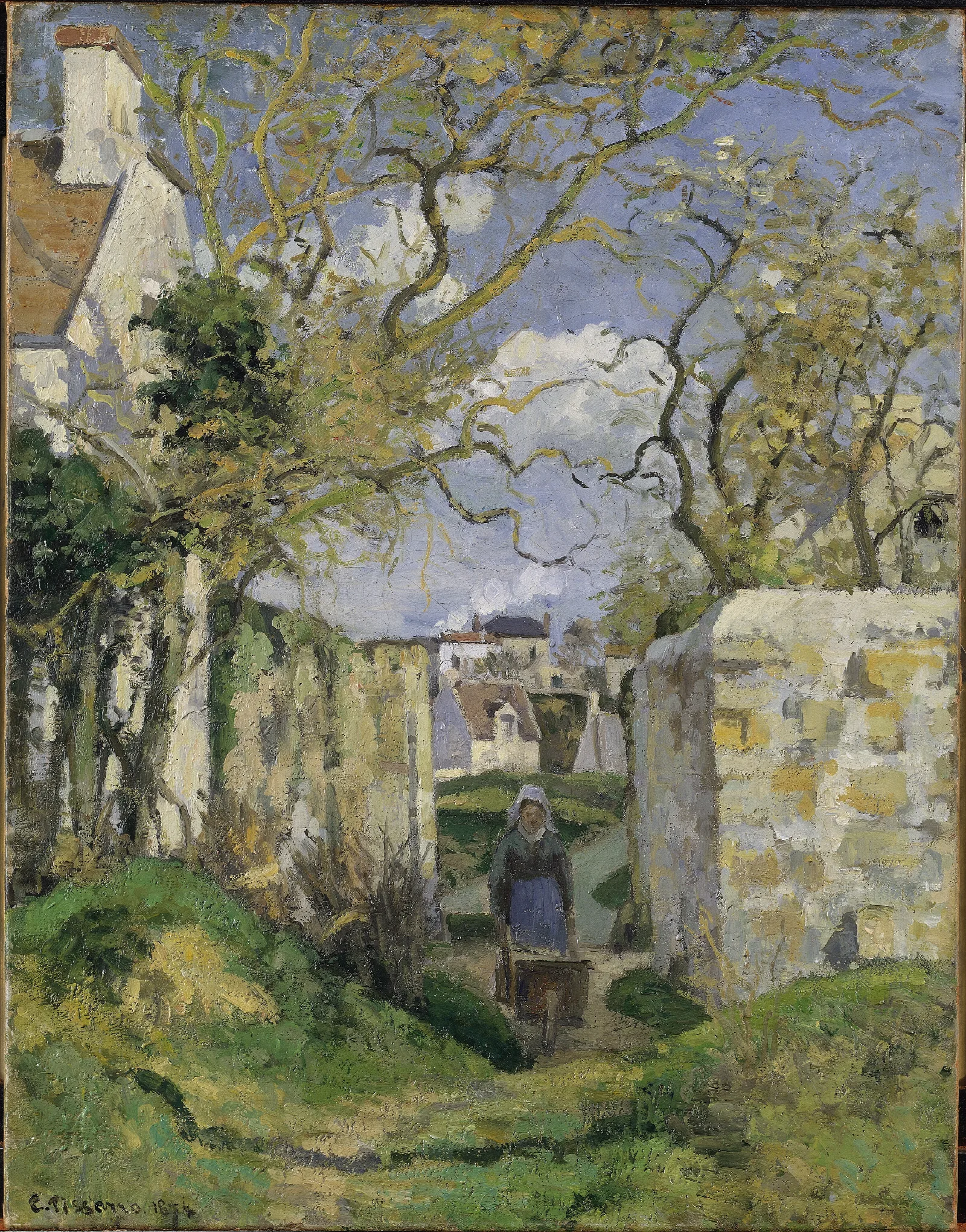 Landscape From Pontoise Wall Art by Camille Pissarro - Canvas Print