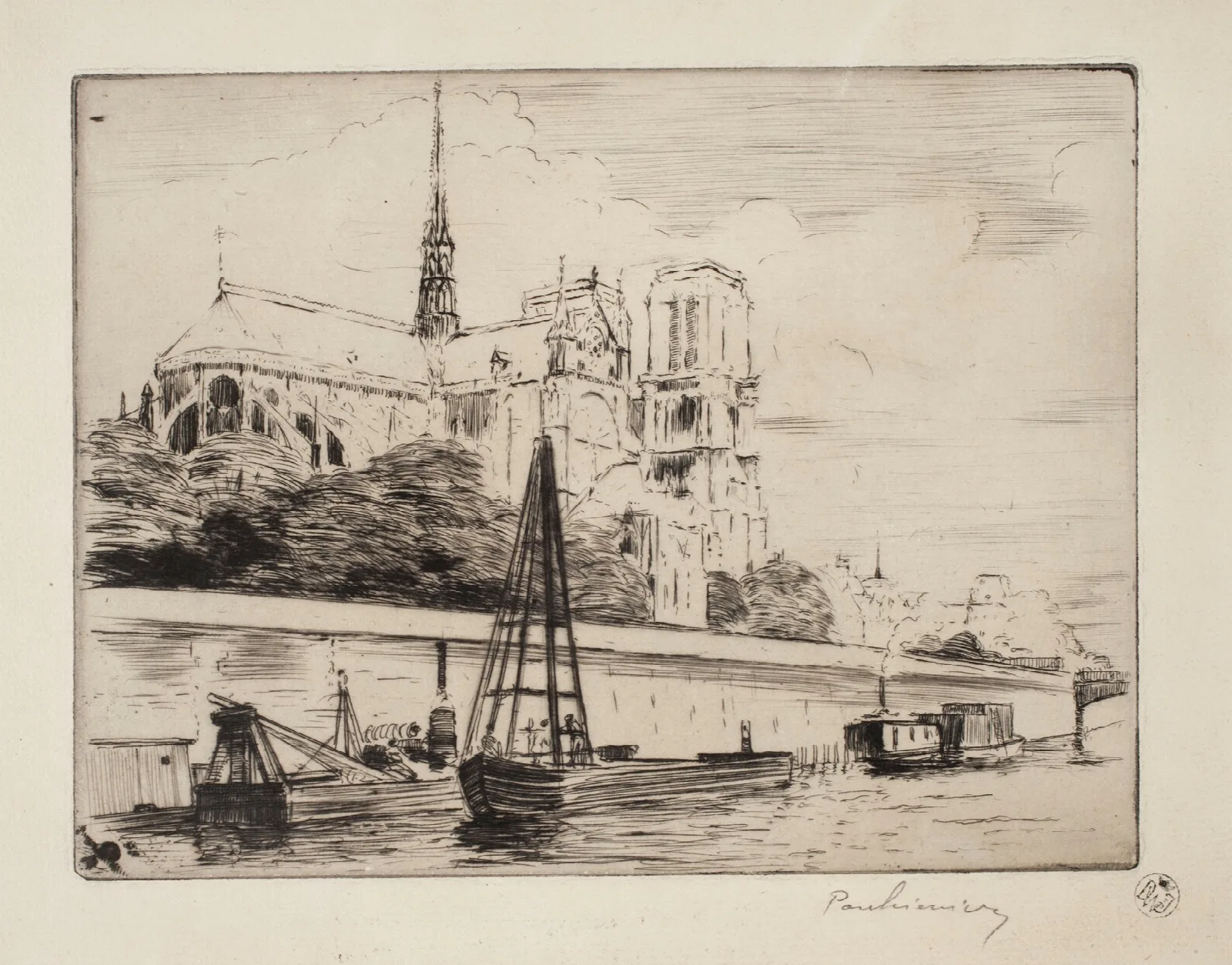 Notre Dame De Paris Cathedral Wall Art by Józef Pankiewicz - Canvas Print