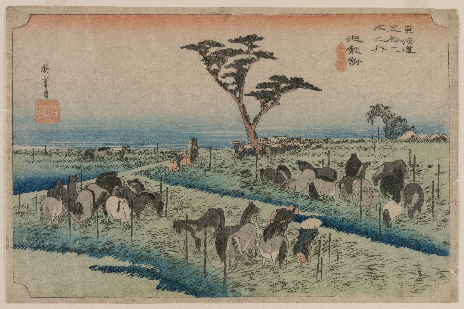 The Fifty Three Stations Of The Tokaido Chiryu Wall Art by Utagawa Hiroshige - Canvas Print